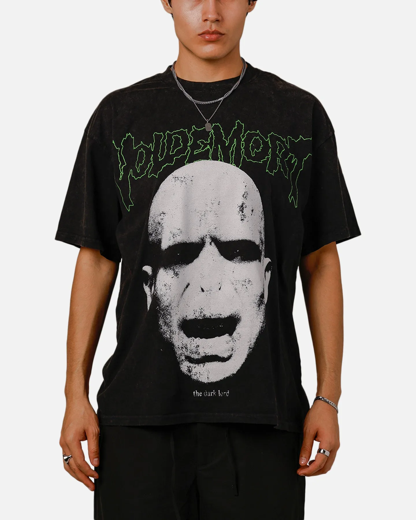 Goat Crew X Harry Potter Lord Voldemort Vintage T-Shirt Black Acidwash sold by Culture Kings