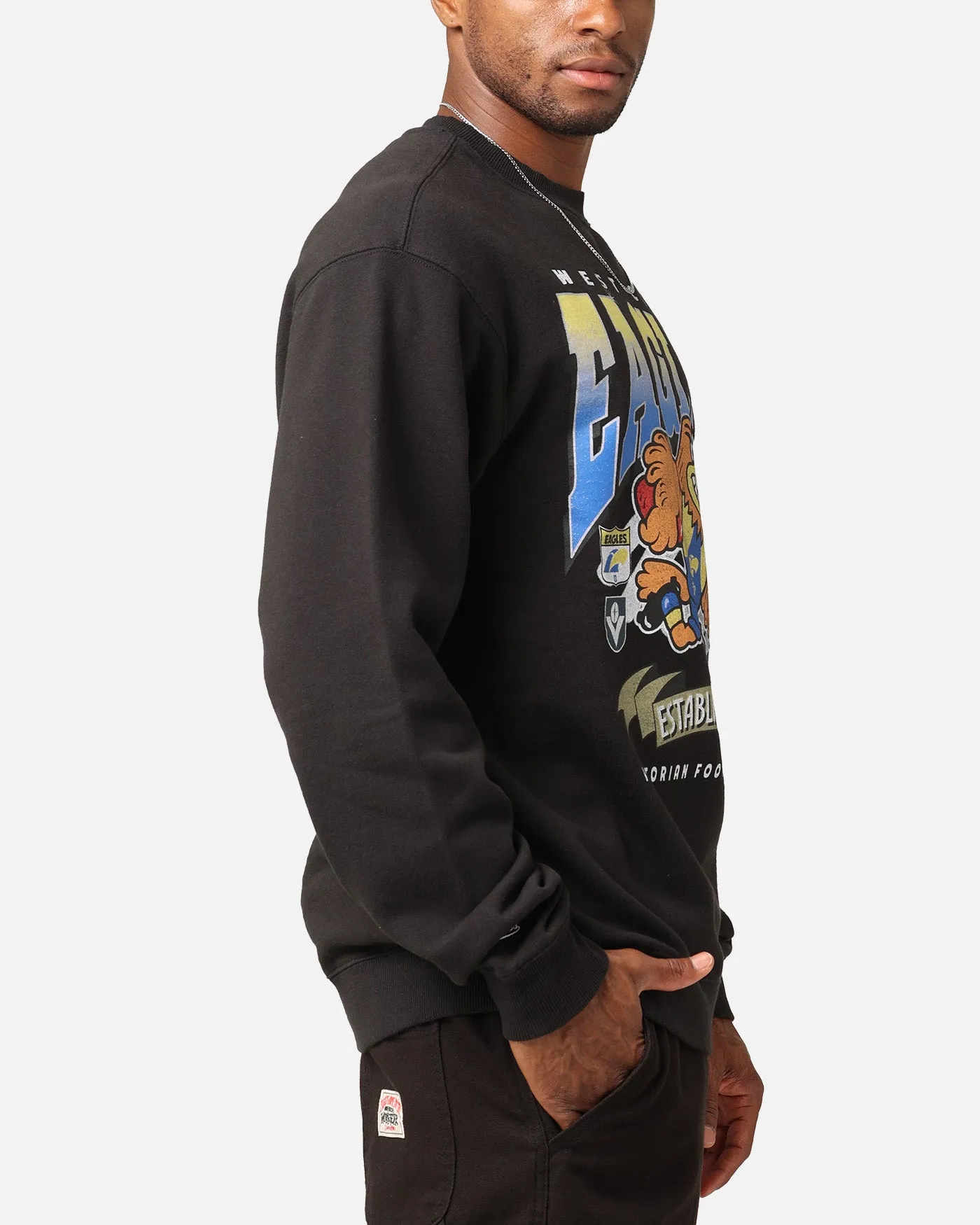 Mitchell & Ness West Coast Eagles Character Crewneck Faded Black sold by Culture Kings product image thumbnail 5