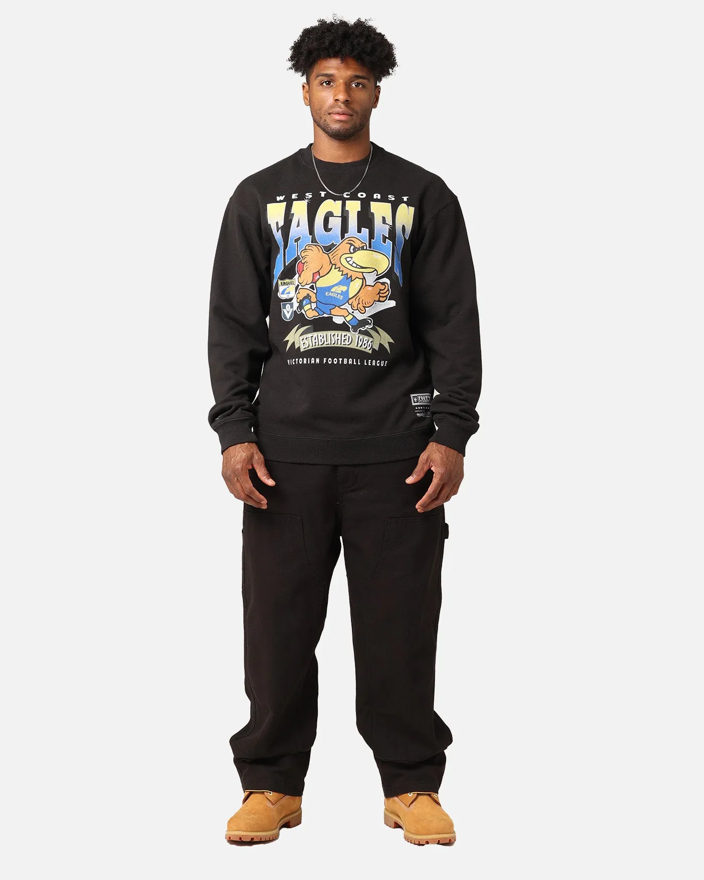 Mitchell & Ness West Coast Eagles Character Crewneck Faded Black sold by Culture Kings product image thumbnail 2