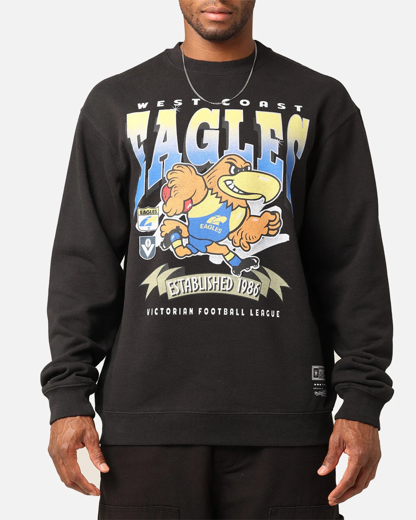 Mitchell & Ness West Coast Eagles Character Crewneck Faded Black sold by Culture Kings product image thumbnail 4