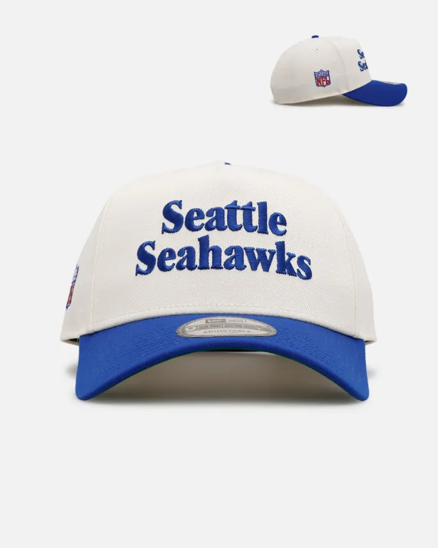 New Era Seattle Seahawks 'Throwback Bowl' 9FORTY A-Frame Snapback Chrome/OTC sold by Culture Kings