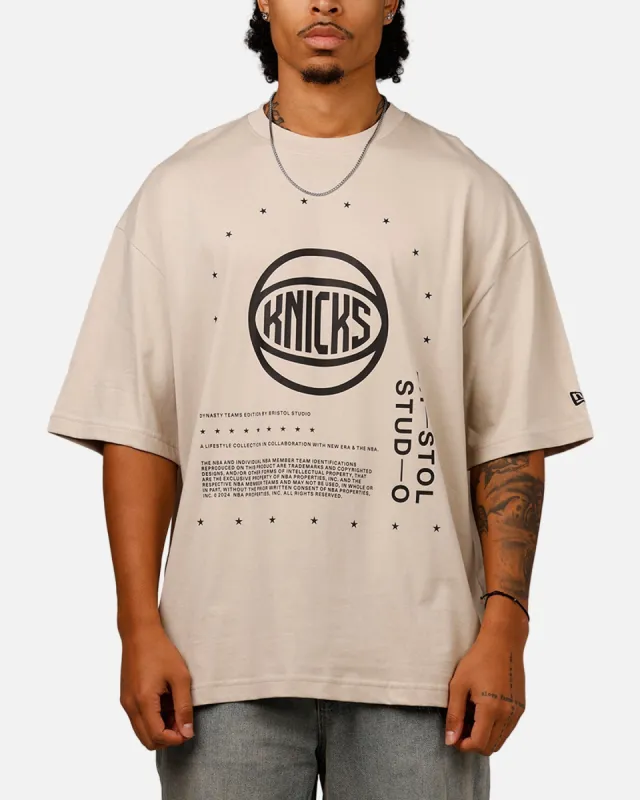 New Era X Bristol Studio New York Knicks 'Teams Edition' T-Shirt Stone sold by Culture Kings