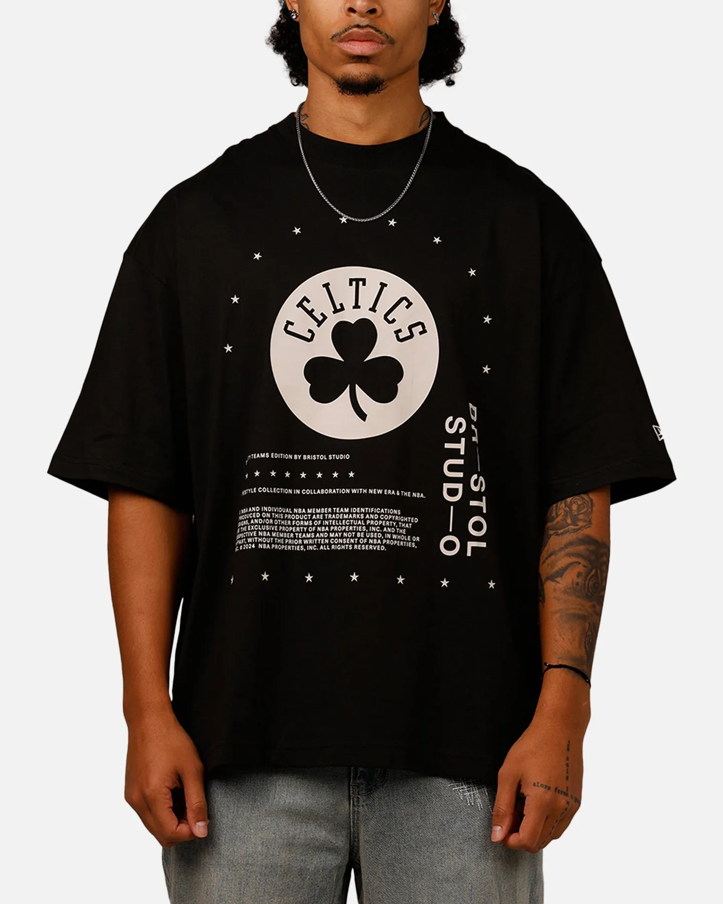 New Era X Bristol Studio Boston Celtics 'Teams Edition' T-Shirt Black sold by Culture Kings