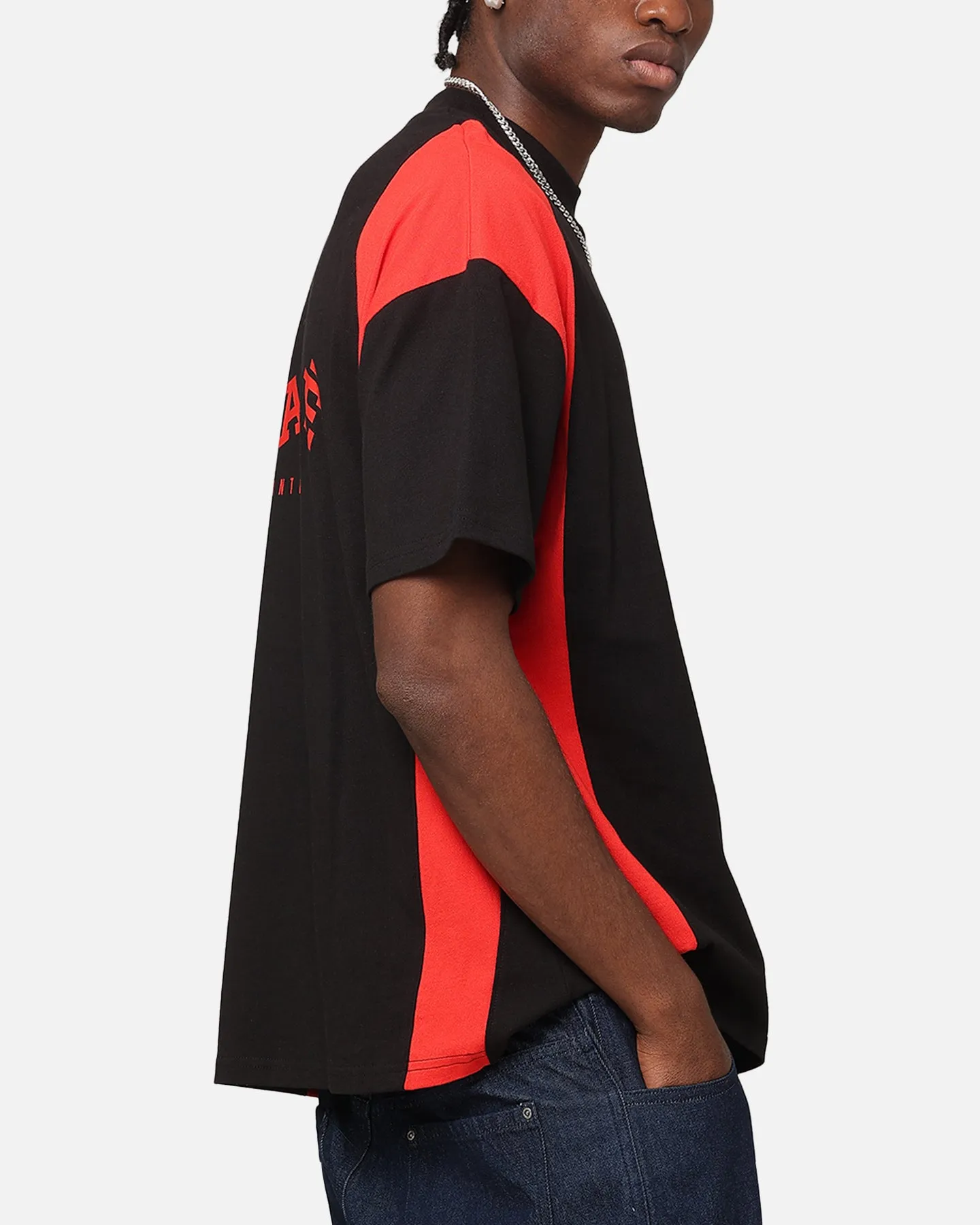 Carre Panelled Oversized T-Shirt Black/Red sold by Culture Kings product image thumbnail 5
