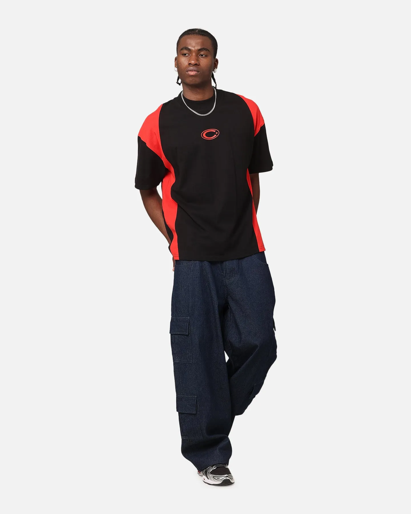 Carre Panelled Oversized T-Shirt Black/Red sold by Culture Kings product image thumbnail 3