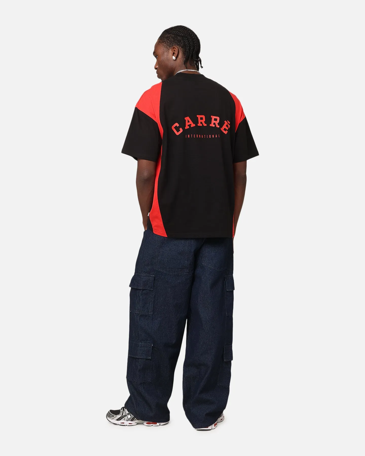 Carre Panelled Oversized T-Shirt Black/Red sold by Culture Kings product image thumbnail 4