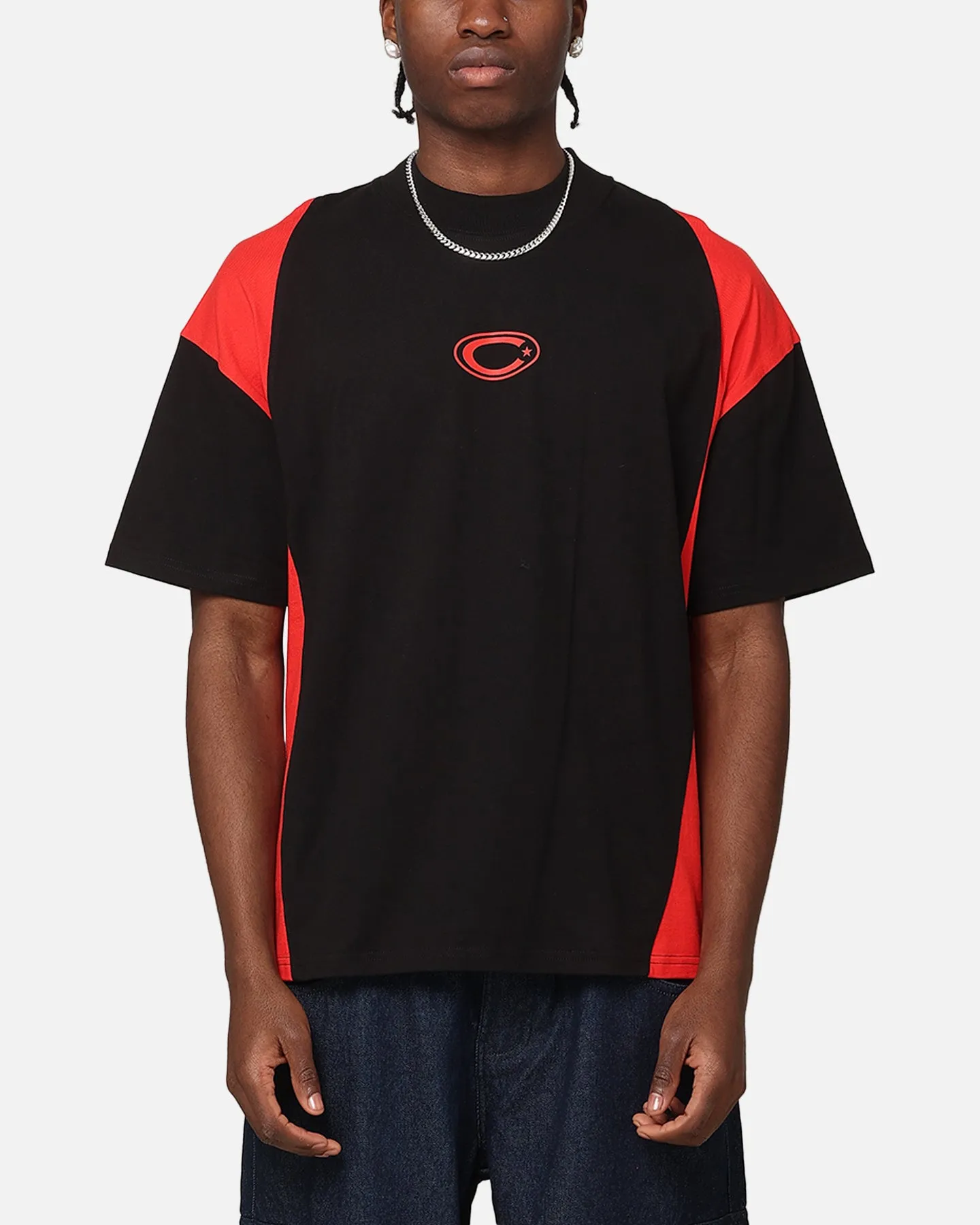 Carre Panelled Oversized T-Shirt Black/Red sold by Culture Kings