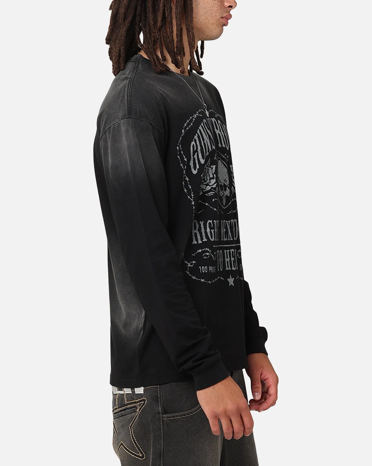 Guns N Roses Next Door To Hell Long Sleeve T-Shirt Washed Black sold by Culture Kings product image thumbnail 4