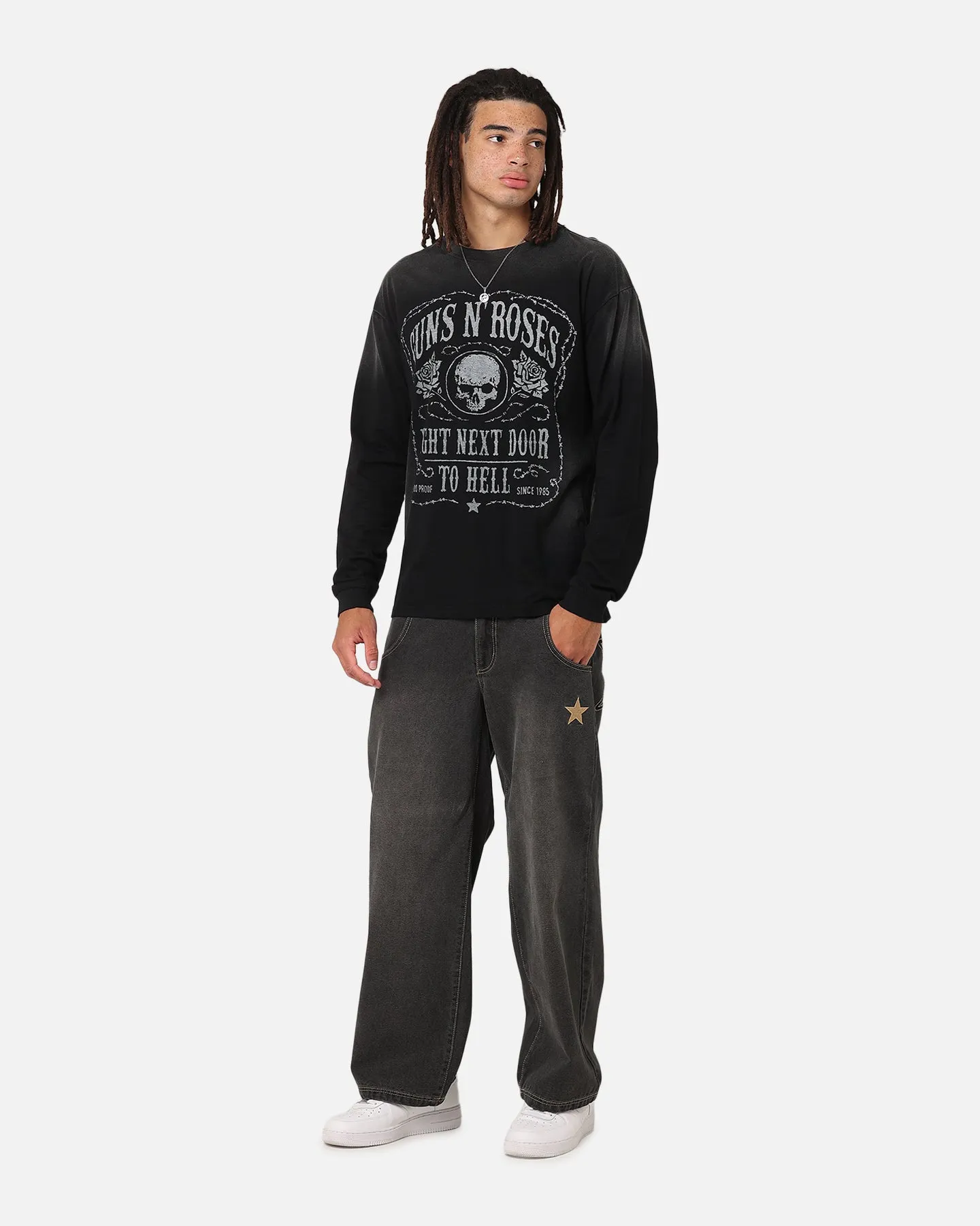 Guns N Roses Next Door To Hell Long Sleeve T-Shirt Washed Black sold by Culture Kings product image thumbnail 2