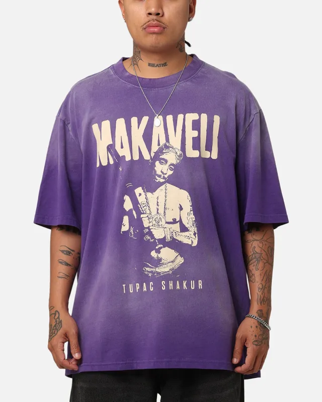 Tupac Makaveli Sunfade T-Shirt Sun Washed Blue sold by Culture Kings