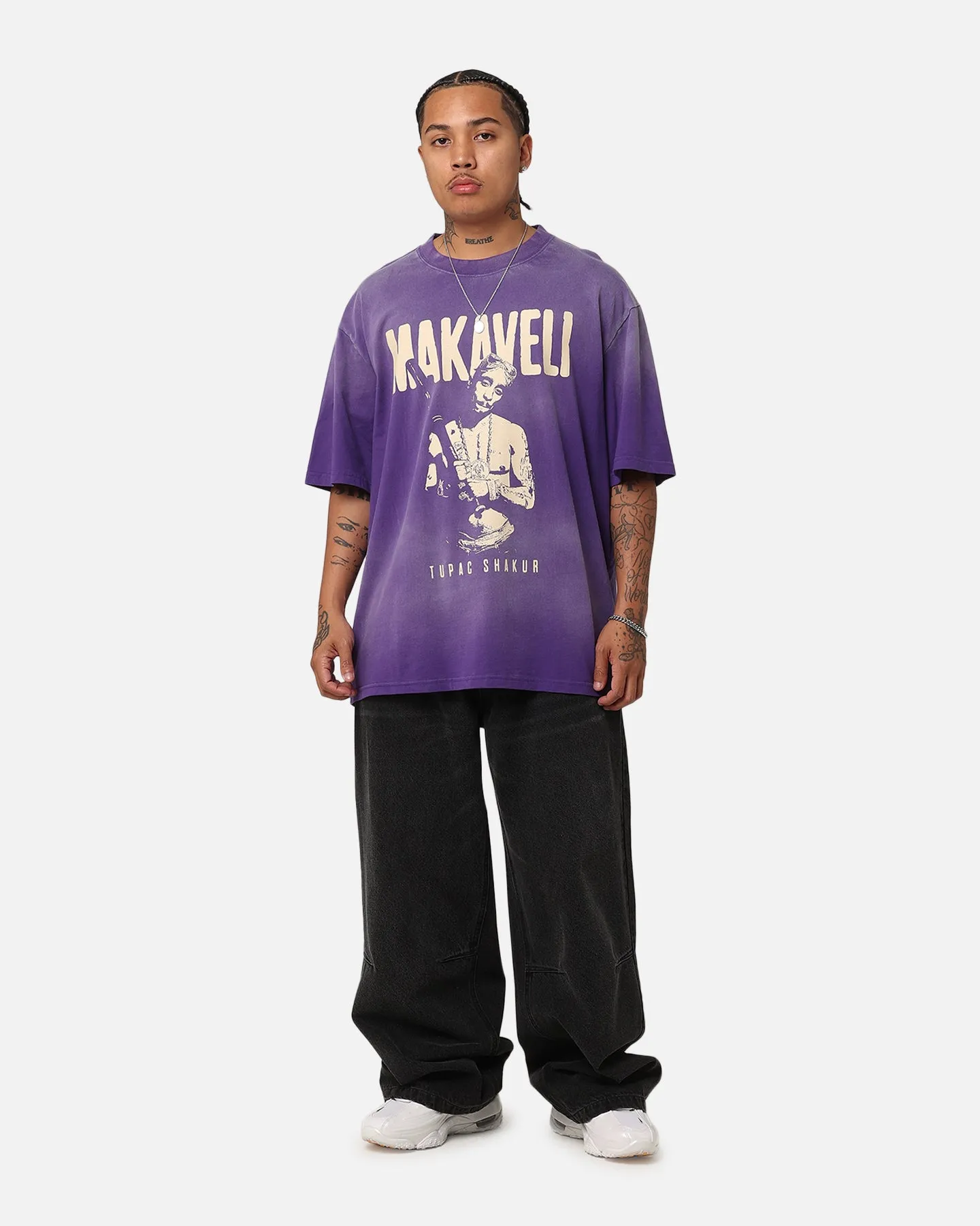 Tupac Makaveli Sunfade T-Shirt Sun Washed Blue sold by Culture Kings product image thumbnail 2