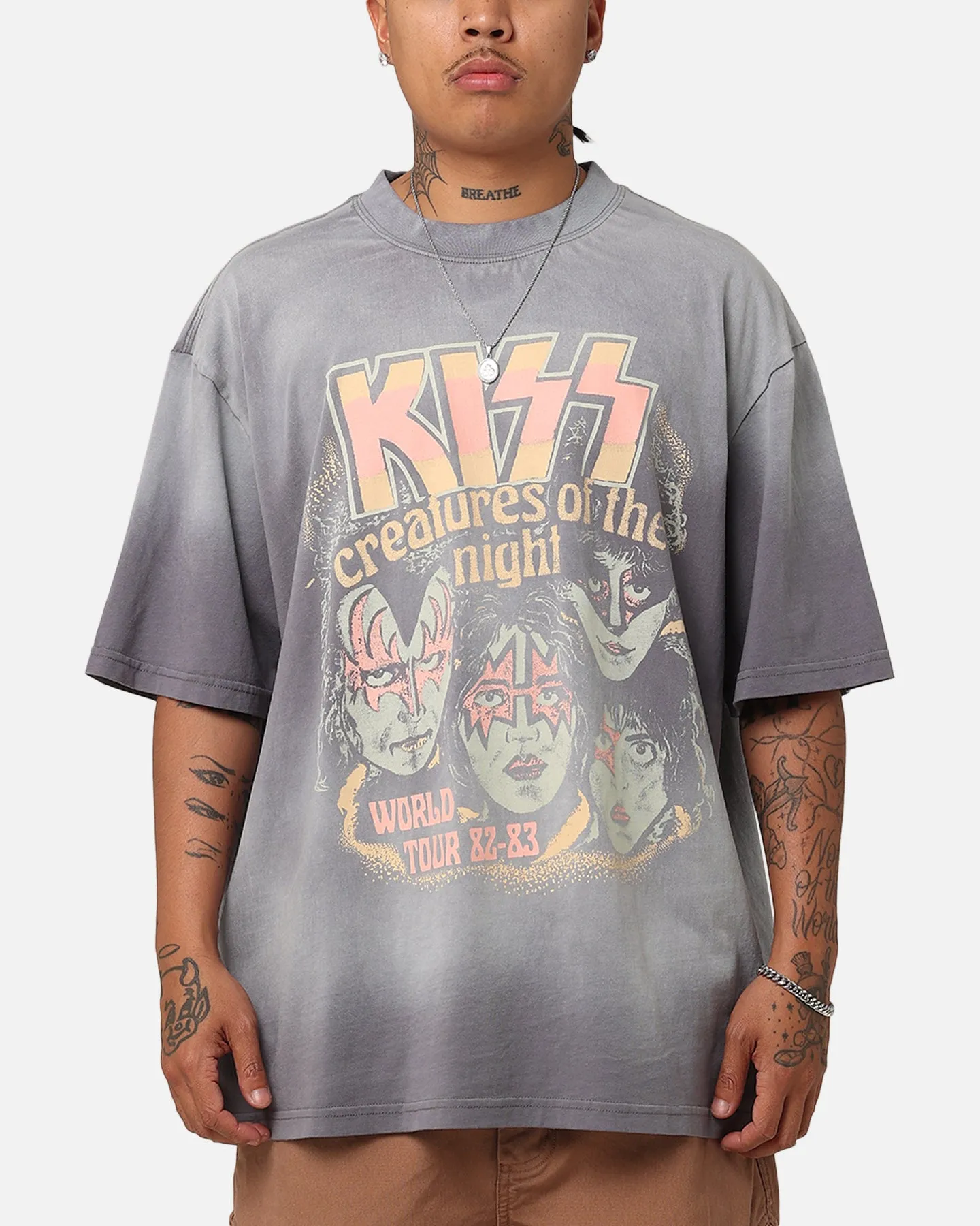 Kiss Creatures Of The Night T-Shirt Washed Grey sold by Culture Kings