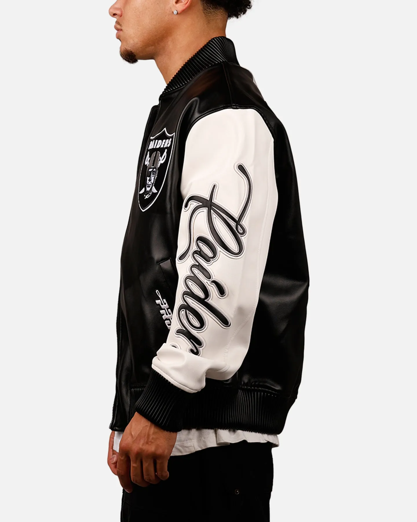 Pro Standard Las Vegas Raiders Varsity Jacket Black sold by Culture Kings product image thumbnail 5