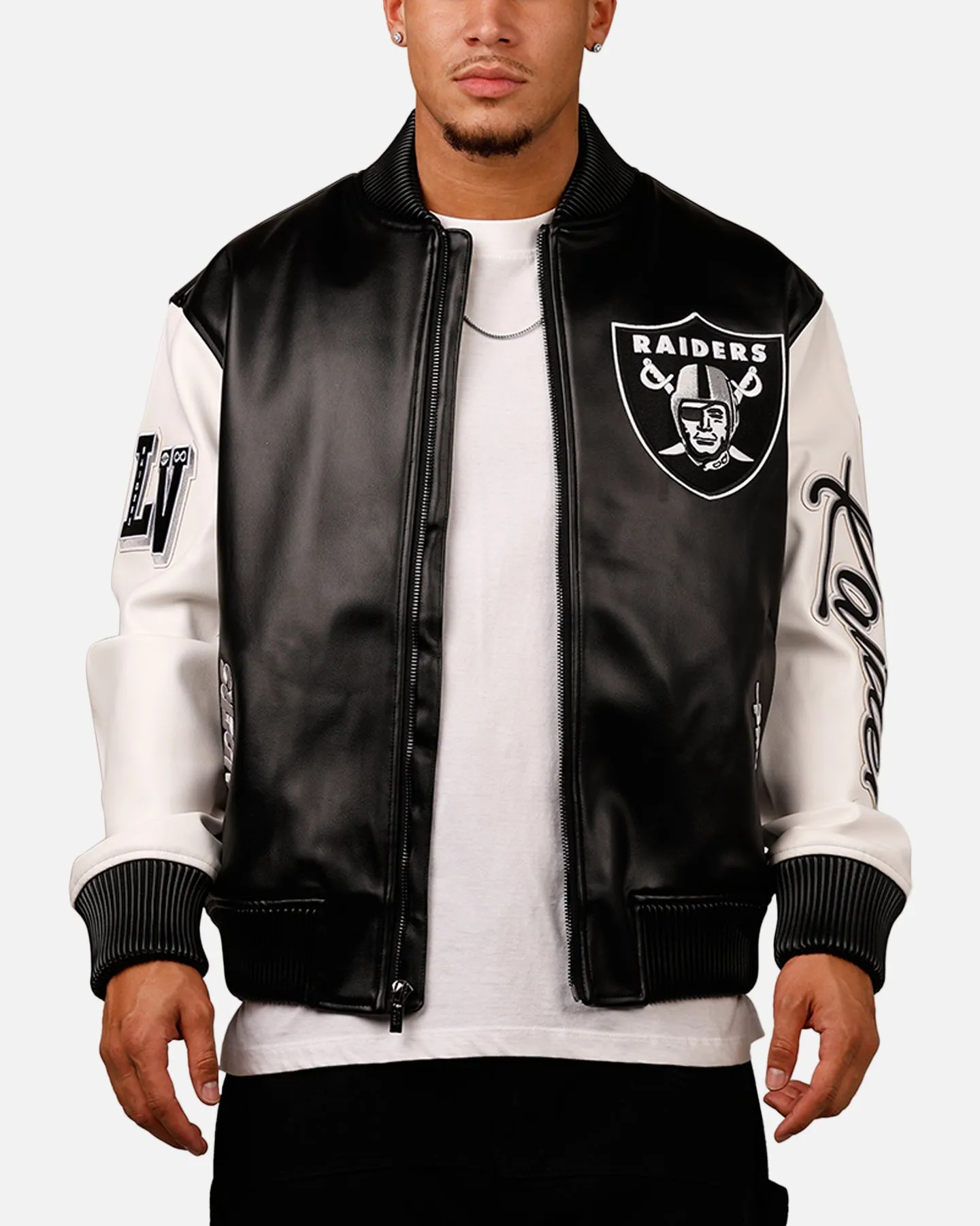 Pro Standard Las Vegas Raiders Varsity Jacket Black sold by Culture Kings product image thumbnail 2