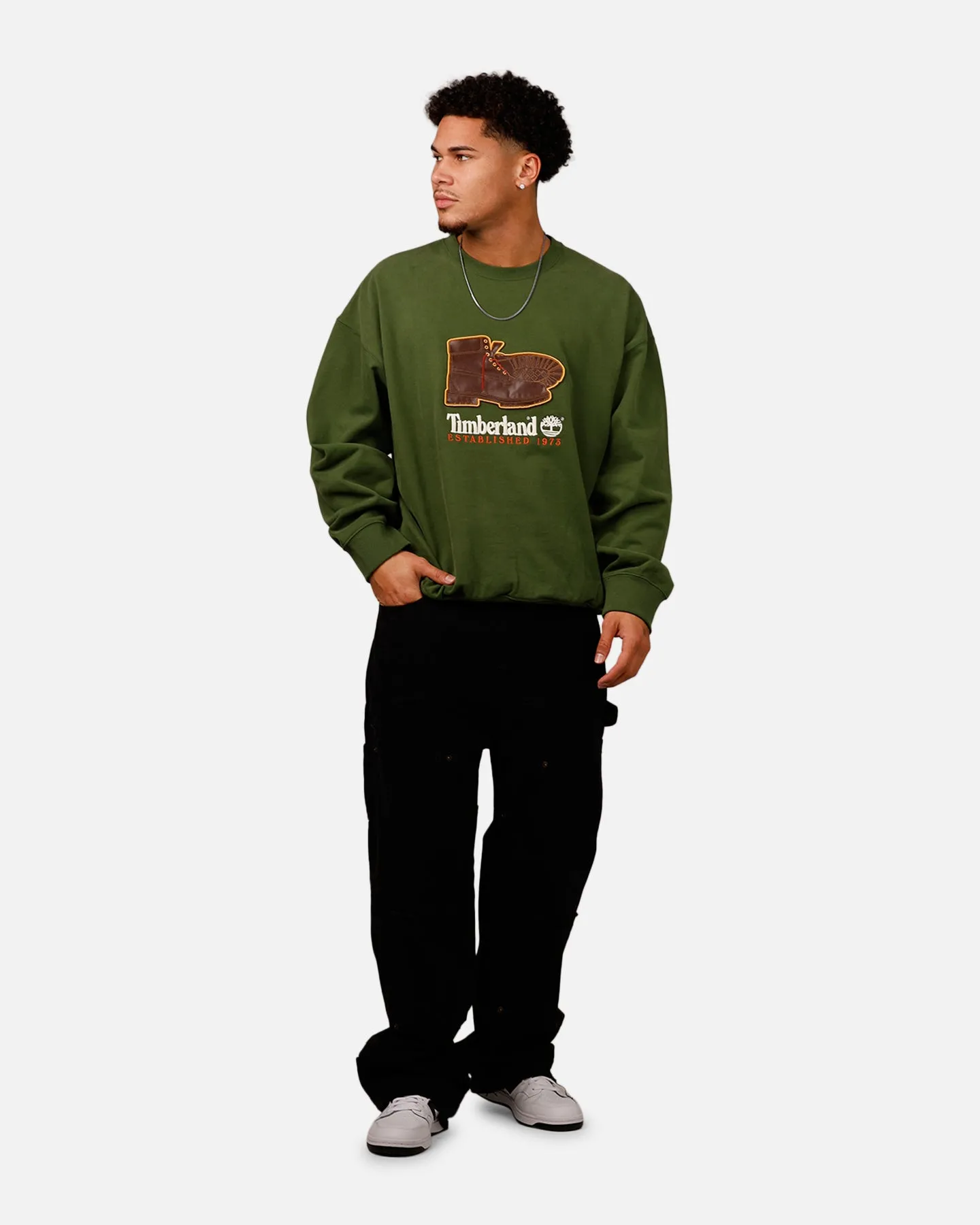 Timberland Badge Crewneck Forest Green sold by Culture Kings product image thumbnail 3