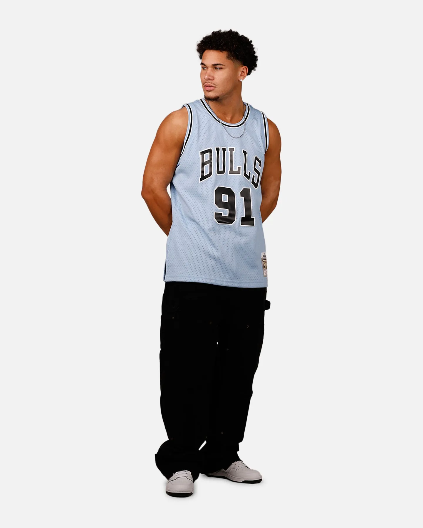 Mitchell & Ness Chicago Bulls Dennis Rodman 'Vapor Blue' Jersey Light Blue sold by Culture Kings product image thumbnail 3