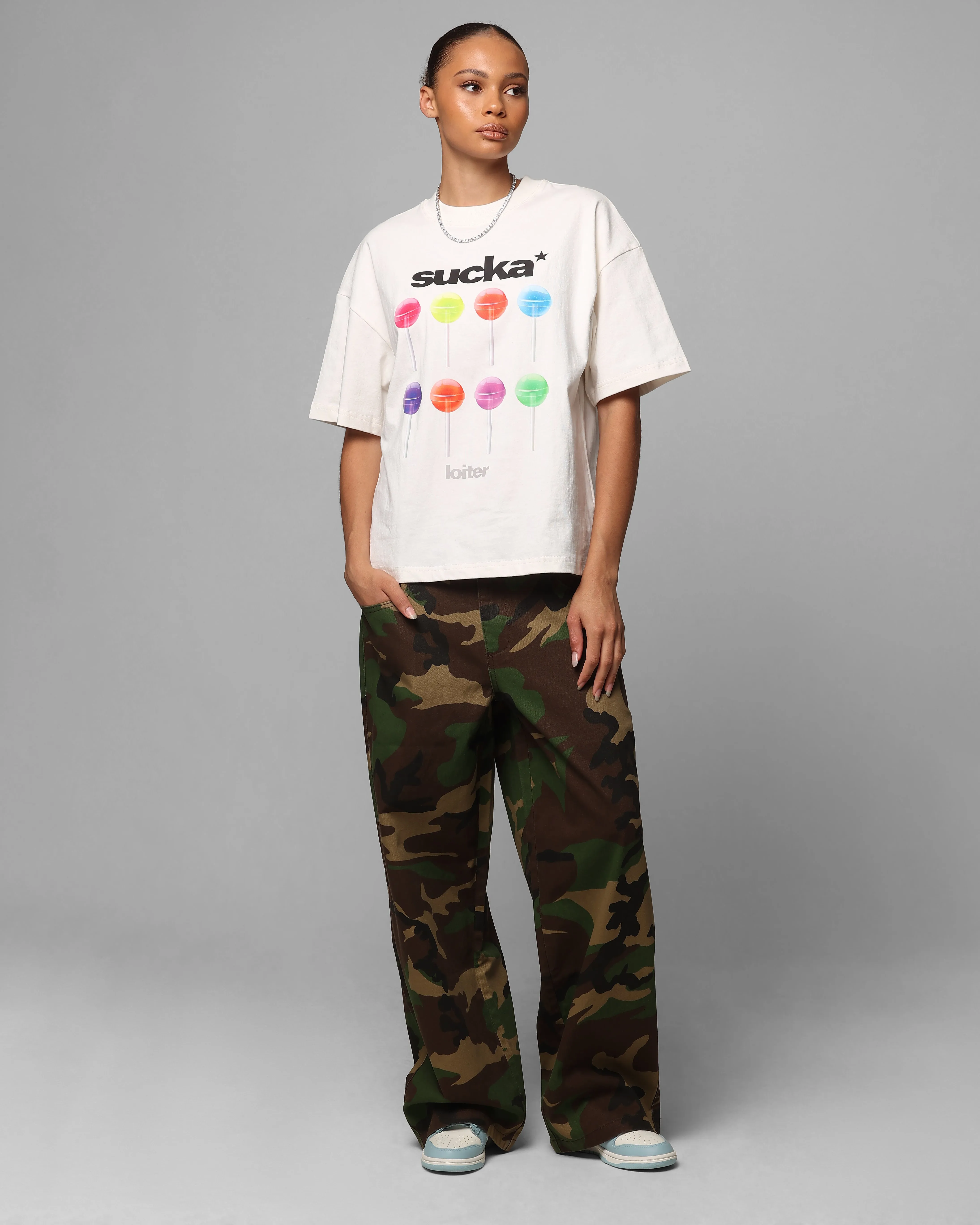 Loiter Sucka T-Shirt Off White sold by Culture Kings product image thumbnail 3