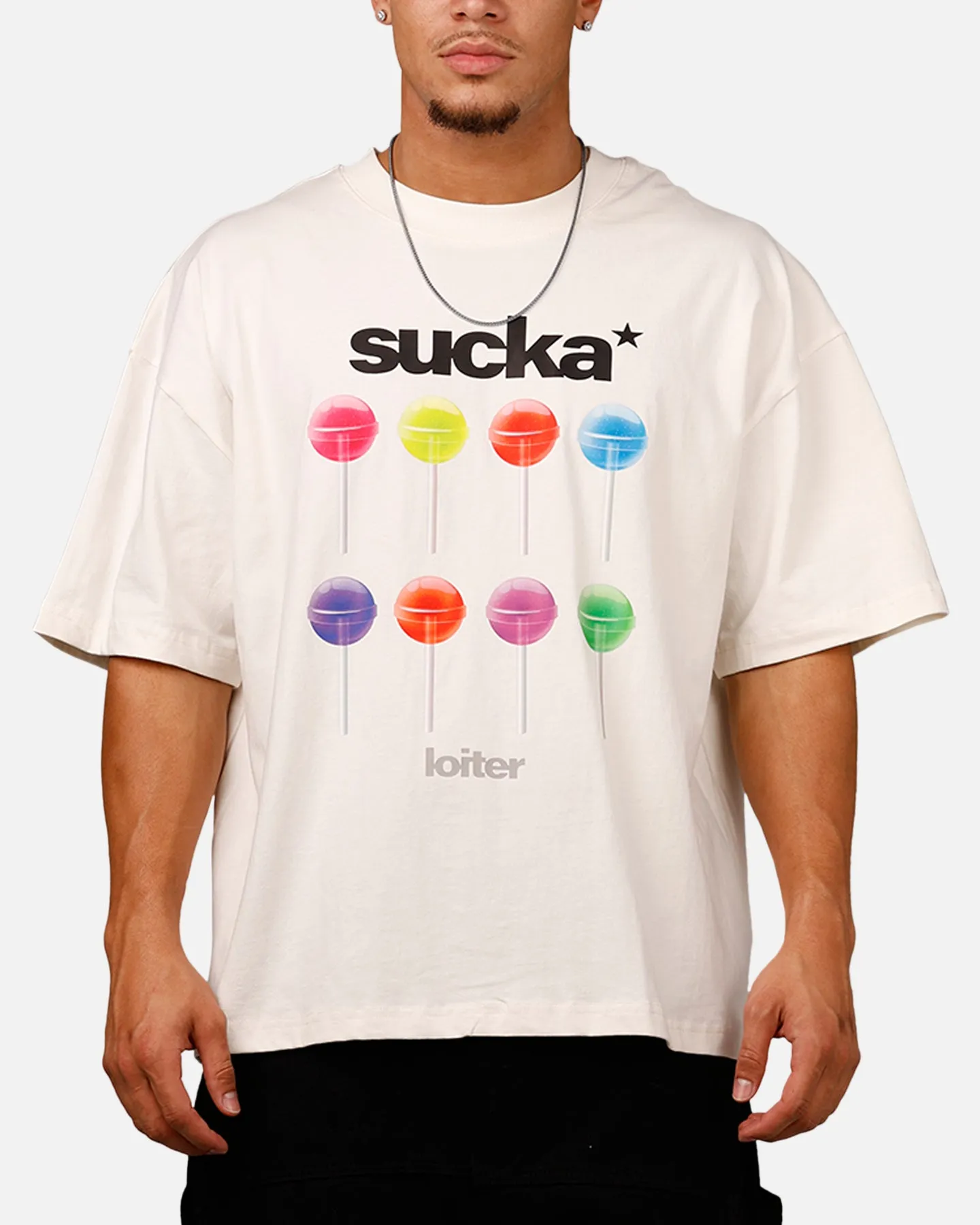 Loiter Sucka T-Shirt Off White sold by Culture Kings