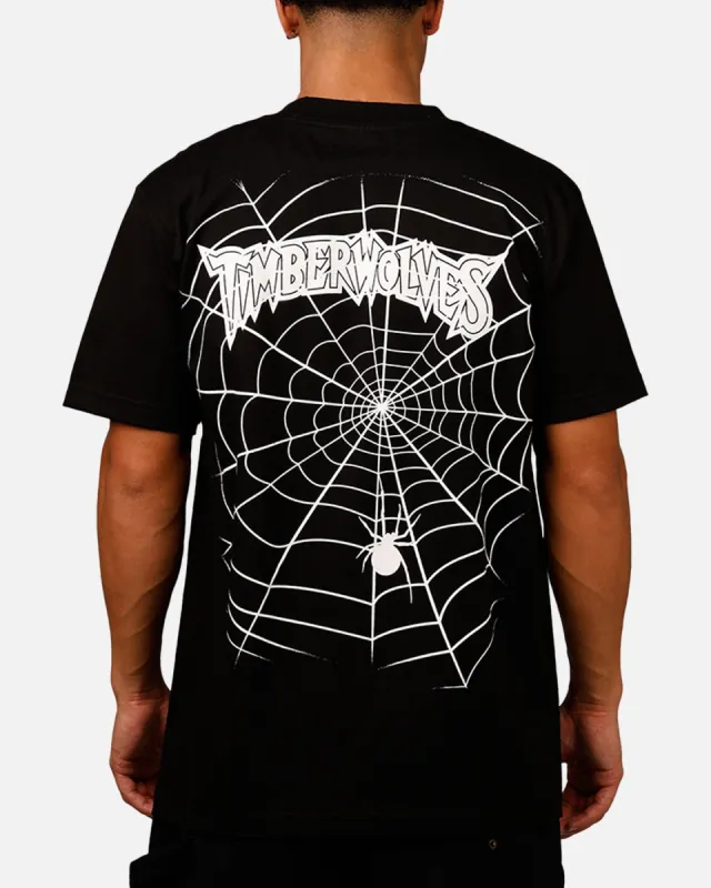 Mitchell & Ness Minnesota Timberwolves Web T-Shirt Black sold by Culture Kings