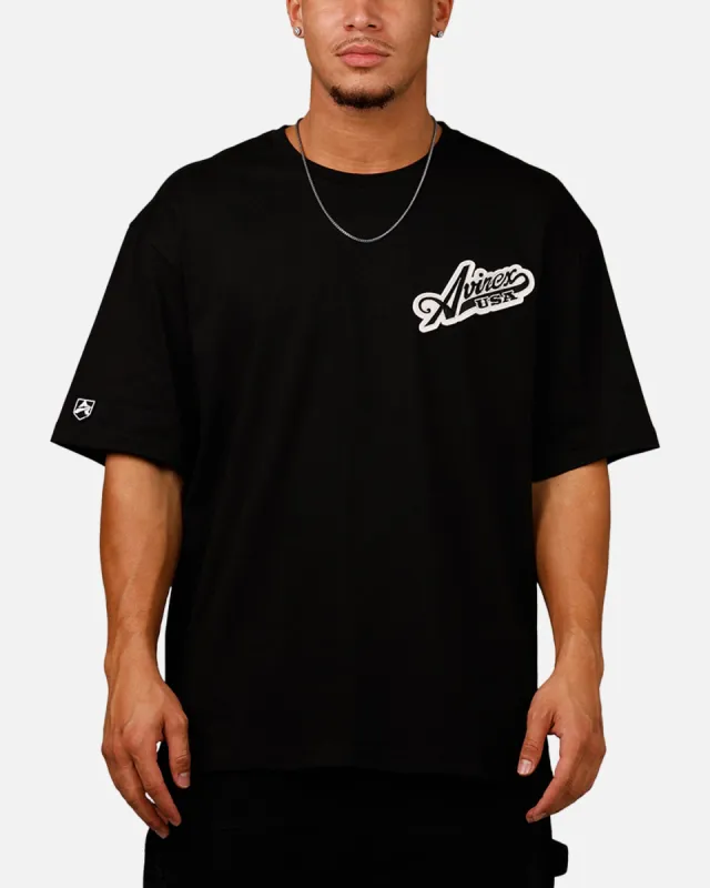 Avirex Script T-Shirt Black sold by Culture Kings