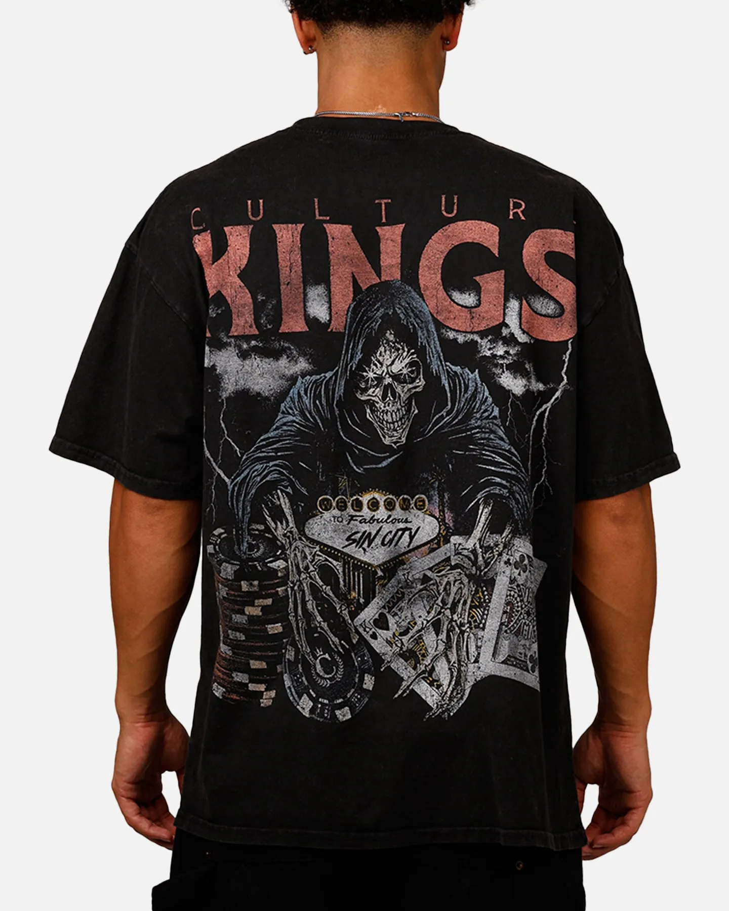 Culture Kings Reaper T-Shirt Black Acidwash sold by Culture Kings