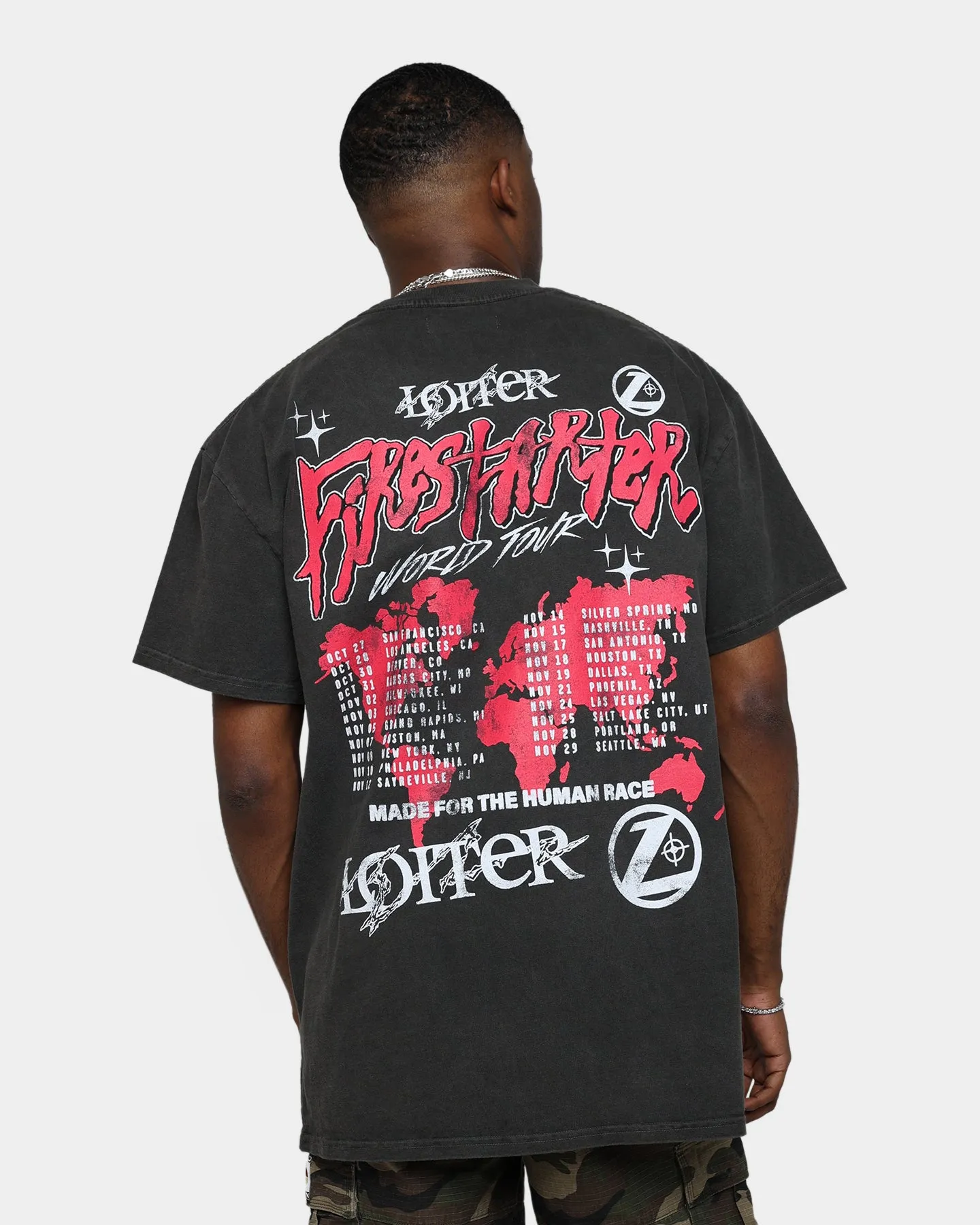 Loiter Firestarter Tour Ultra Premium Vintage T-Shirt Black Wash sold by Culture Kings product image thumbnail 2