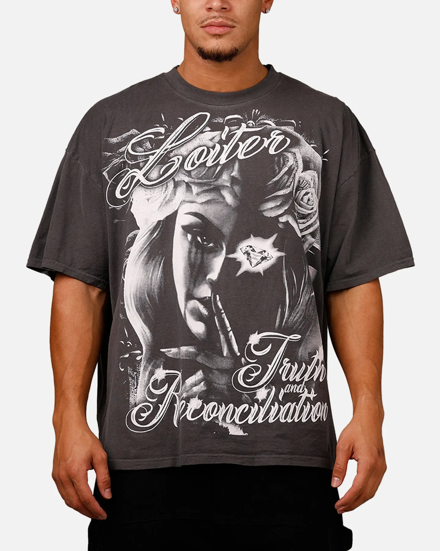 Loiter Truth And Reconciliation T-Shirt Charcoal sold by Culture Kings