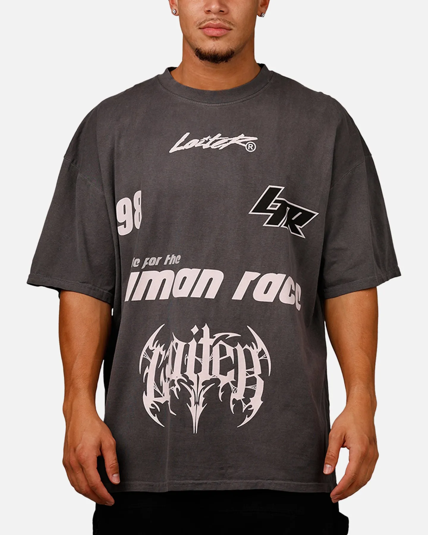 Loiter Racer T-Shirt Charcoal sold by Culture Kings