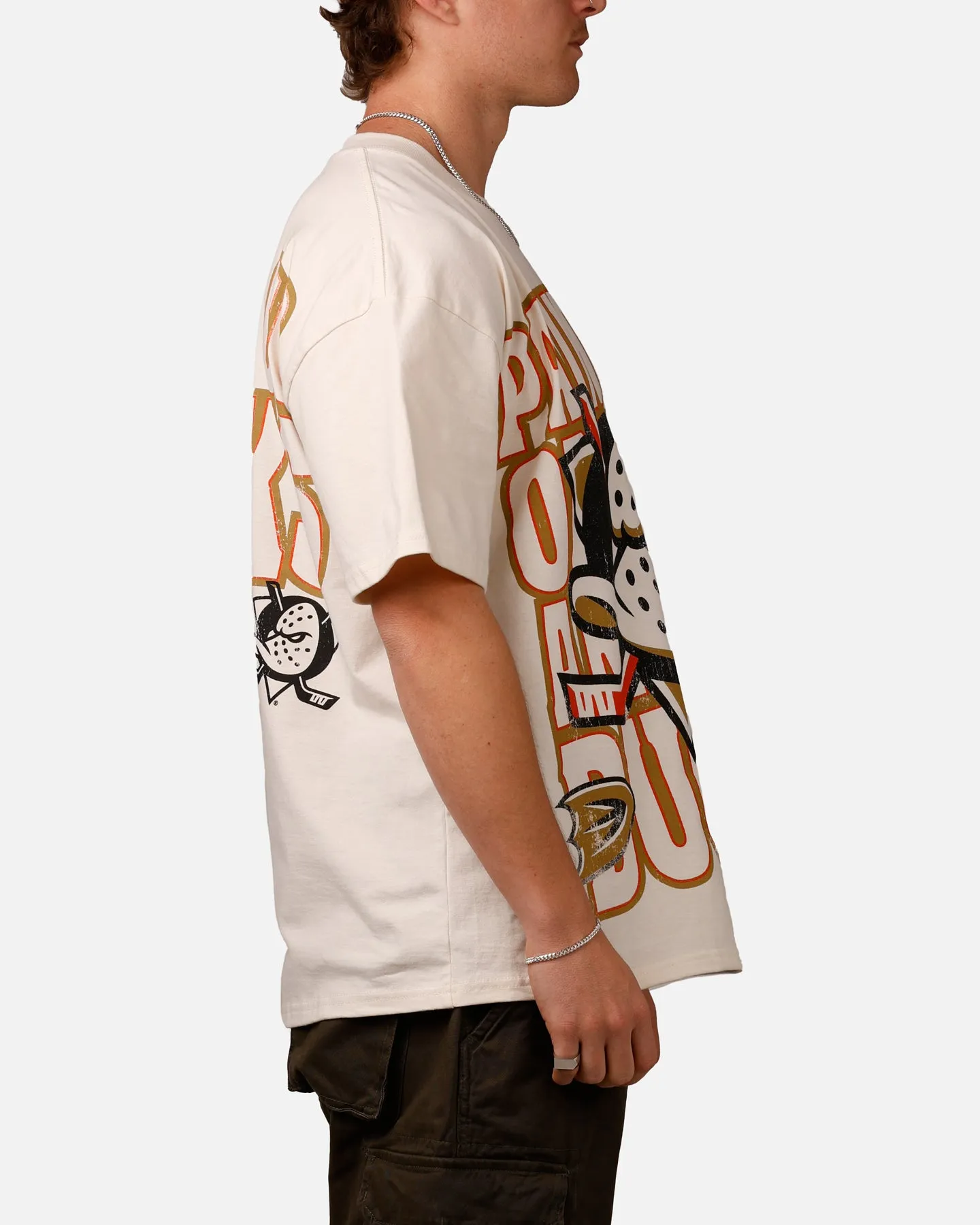 Culture Kings Anaheim Ducks Lets Go Ducks Vintage T-Shirt Off White sold by Culture Kings product image thumbnail 4