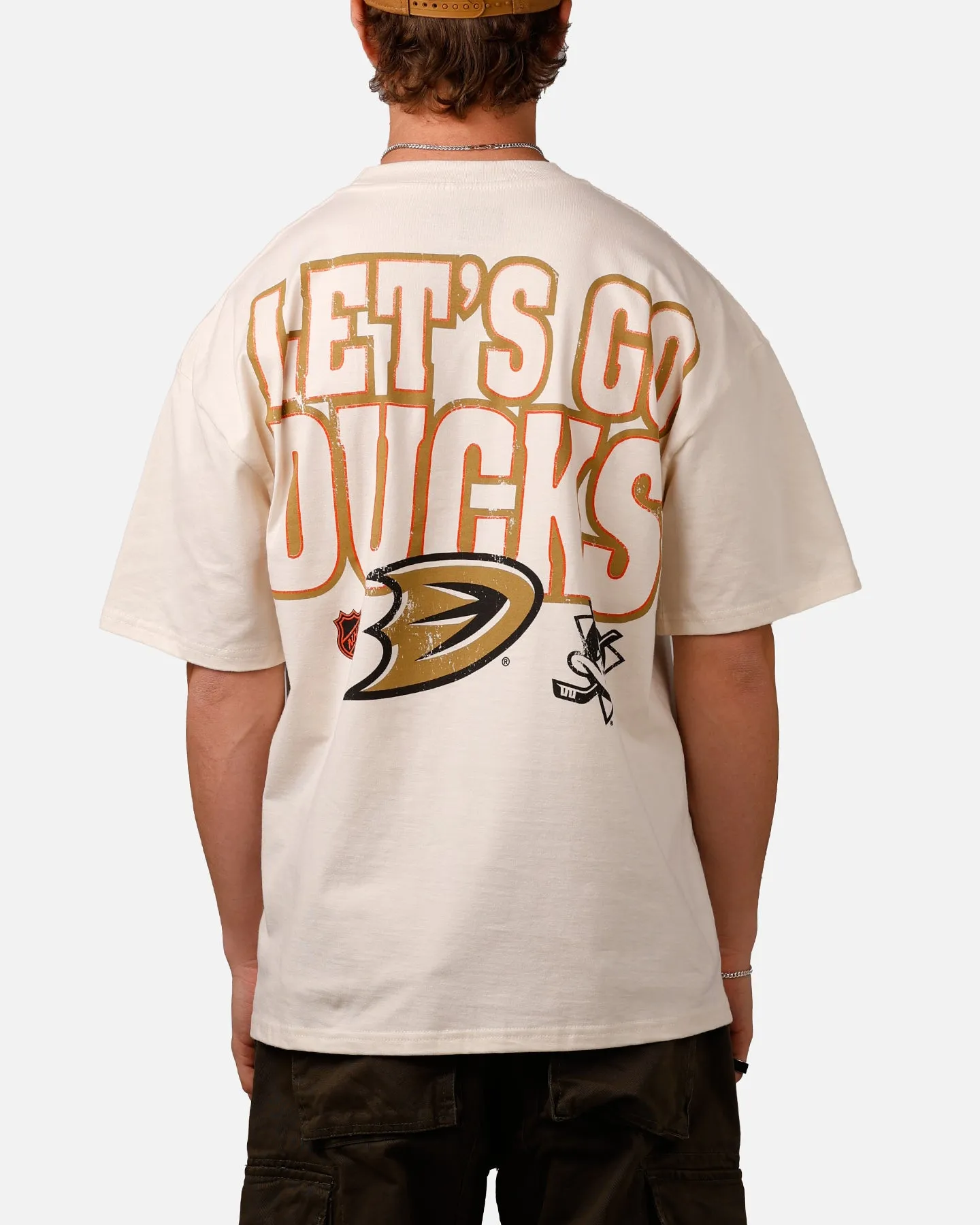 Culture Kings Anaheim Ducks Lets Go Ducks Vintage T-Shirt Off White sold by Culture Kings product image thumbnail 2