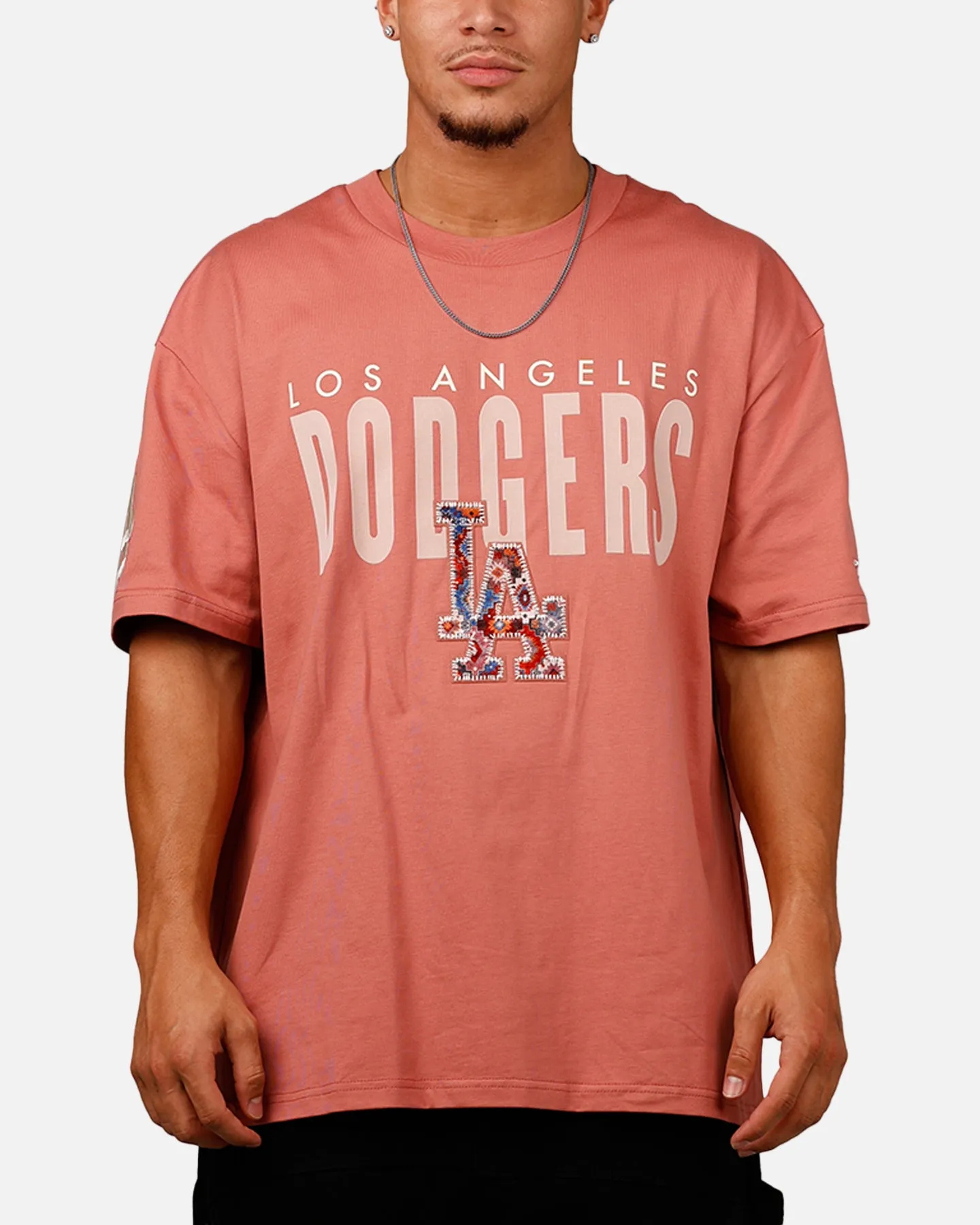 Pro Standard Los Angeles Dodgers 'Dodgers Tapestry' T-Shirt Rose sold by Culture Kings