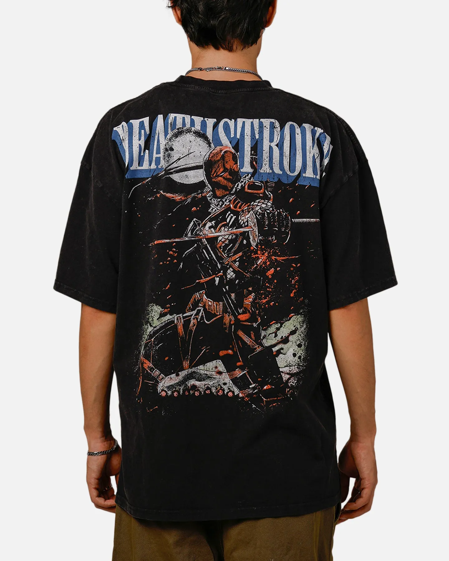 Goat Crew X DC Deathstroke Vintage T-Shirt Black Acidwash sold by Culture Kings