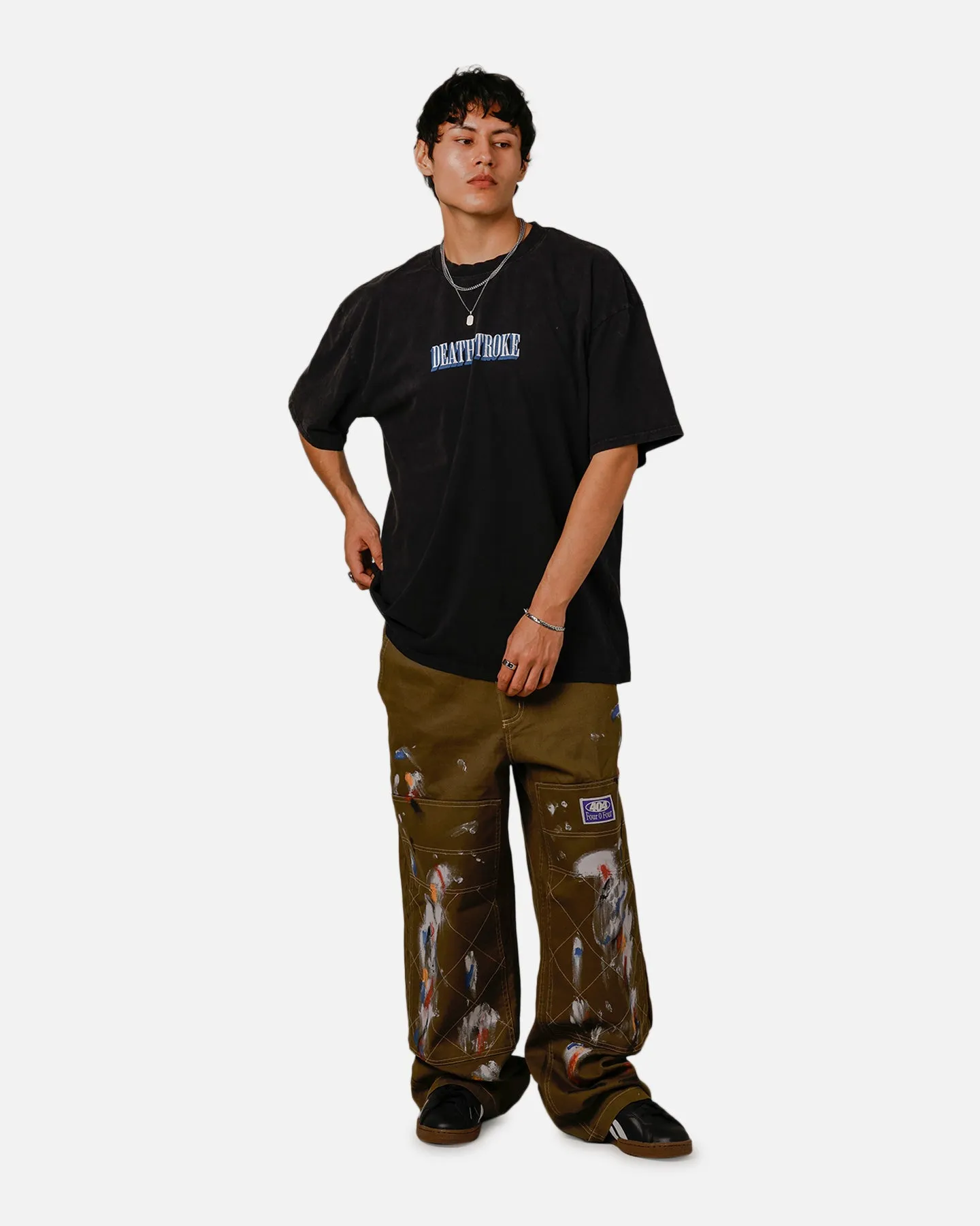 Goat Crew X DC Deathstroke Vintage T-Shirt Black Acidwash sold by Culture Kings product image thumbnail 3