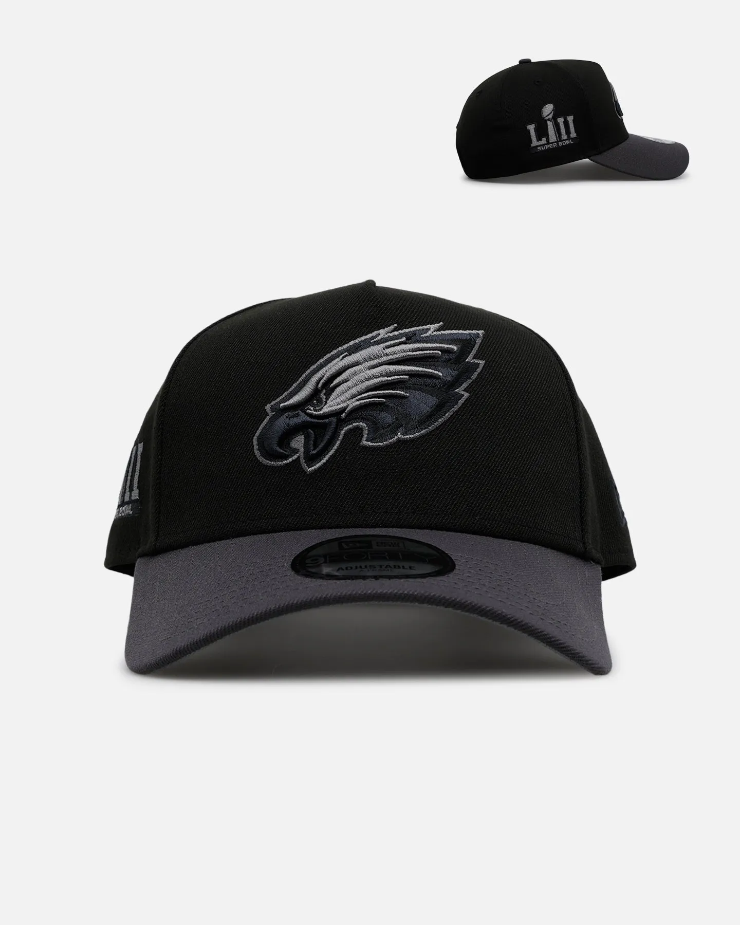 New Era Philadelphia Eagles 'Stealth' 9FORTY A-Frame Snapback Black/Charcoal sold by Culture Kings