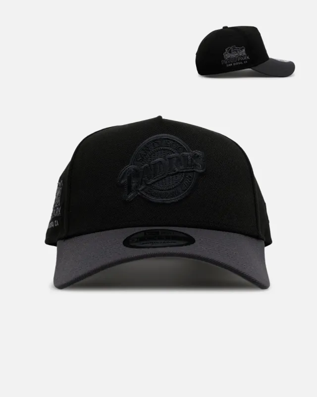 New Era San Diego Padres 'Stealth' 9FORTY A-Frame Snapback Black/Charcoal sold by Culture Kings