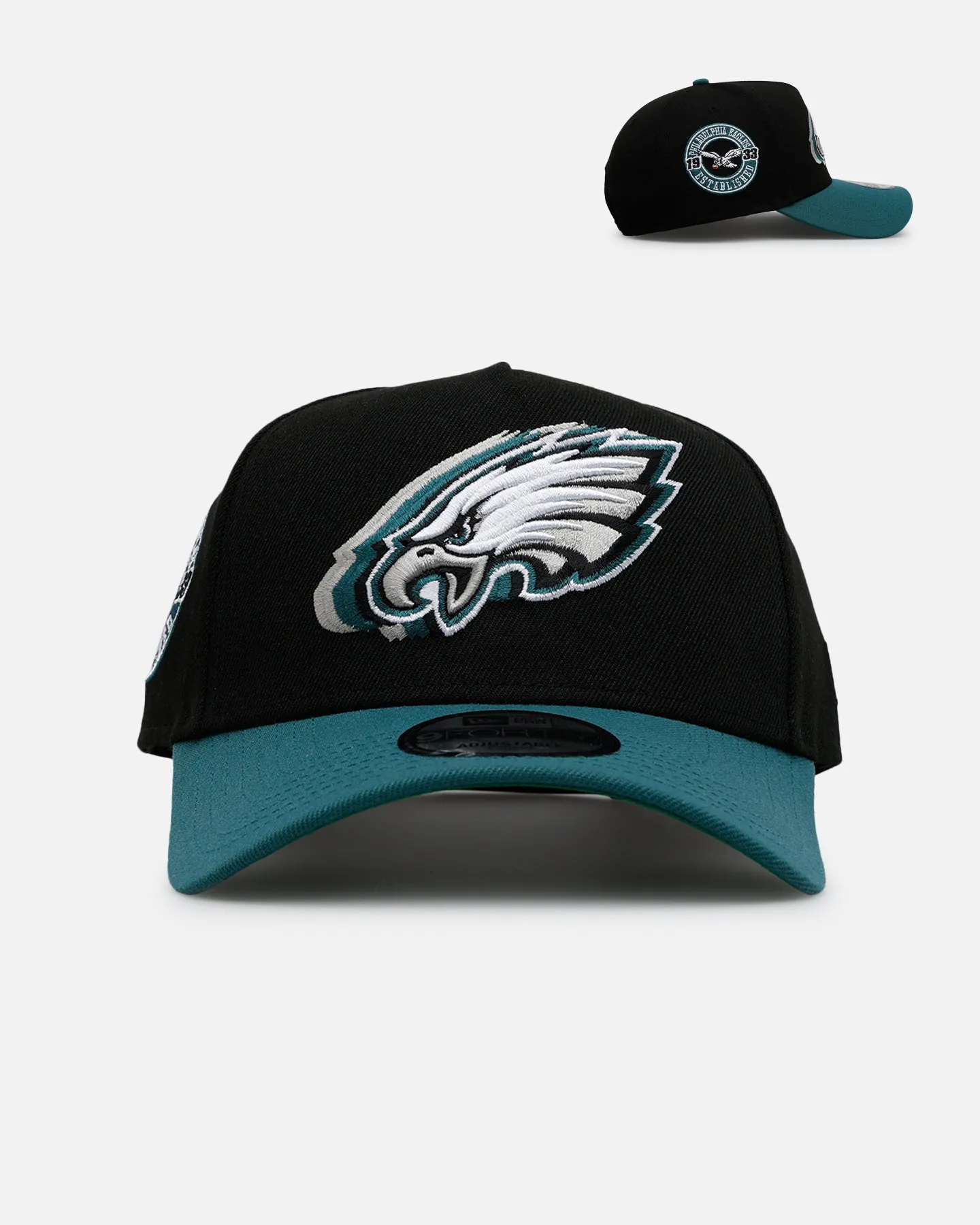 New Era Philadelphia Eagles 'Cascade' 9FORTY A-Frame Snapback Black sold by Culture Kings
