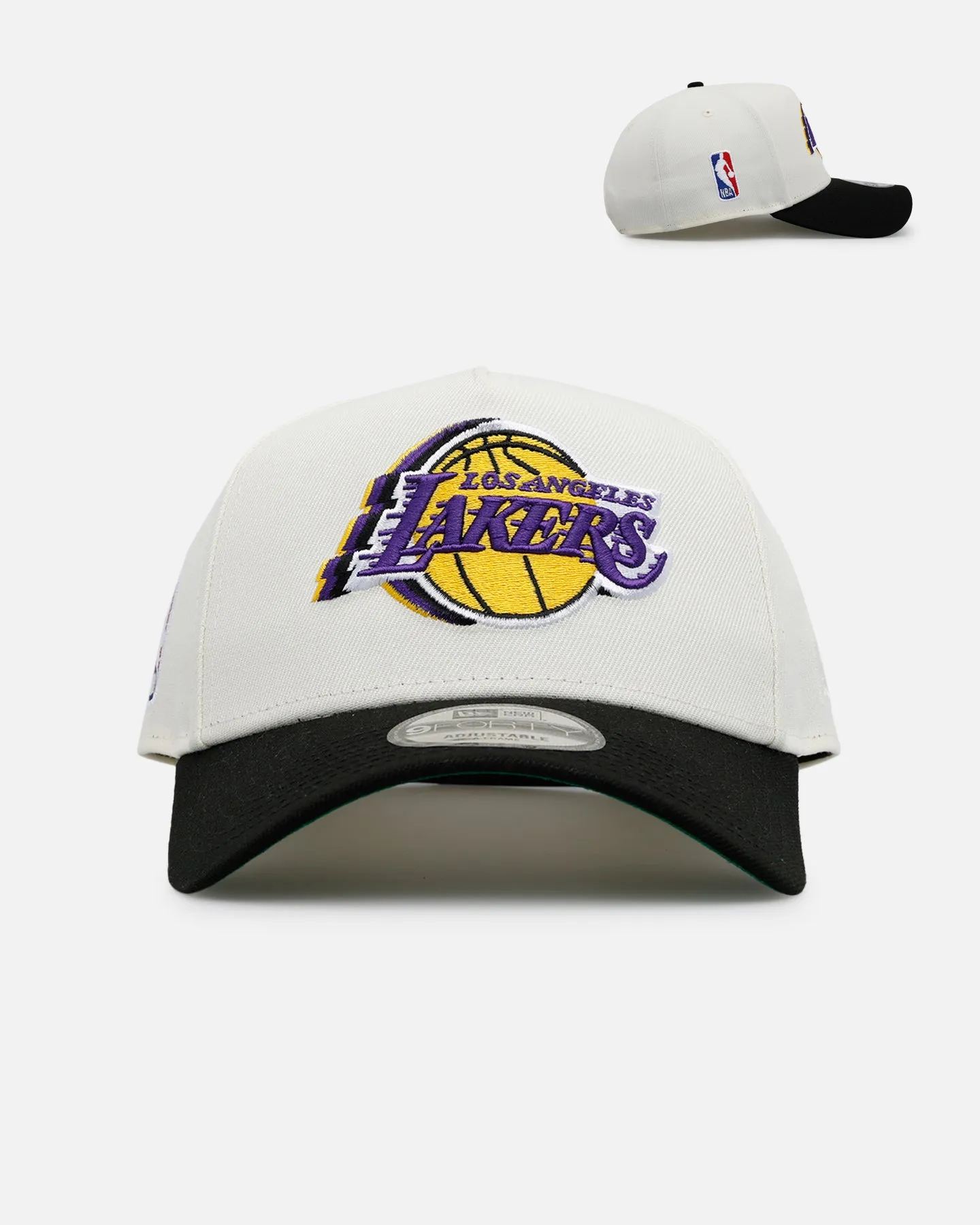 New Era Los Angeles Lakers 'Cascade' 9FORTY A-Frame Snapback Chrome/Black sold by Culture Kings