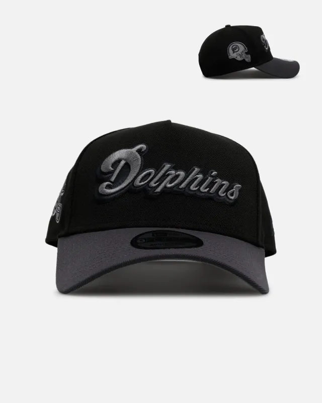 New Era Miami Dolphins 'Stealth' 9FORTY A-Frame Snapback Black/Charcoal sold by Culture Kings