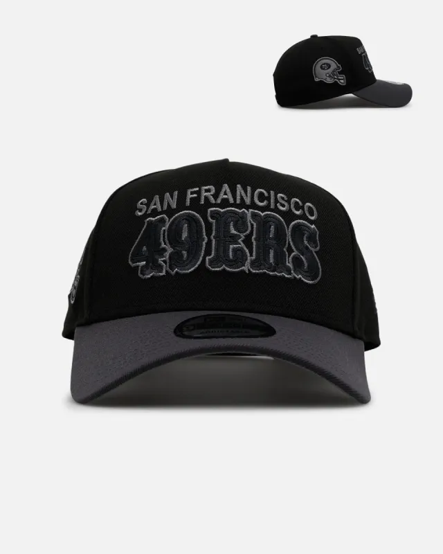 New Era San Francisco 49ers 'Stealth' 9FORTY A-Frame Snapback Black/Charcoal sold by Culture Kings
