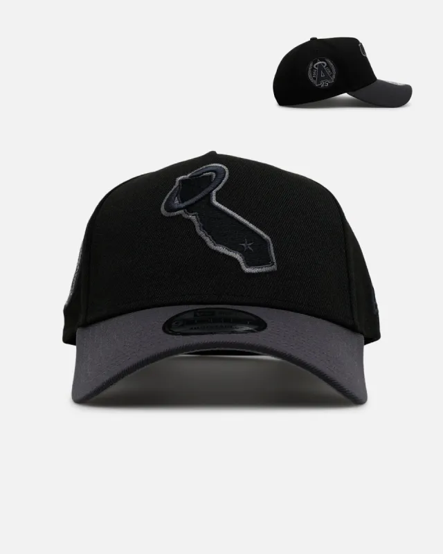 New Era California Angels 'Stealth' 9FORTY A-Frame Snapback Black/Charcoal sold by Culture Kings
