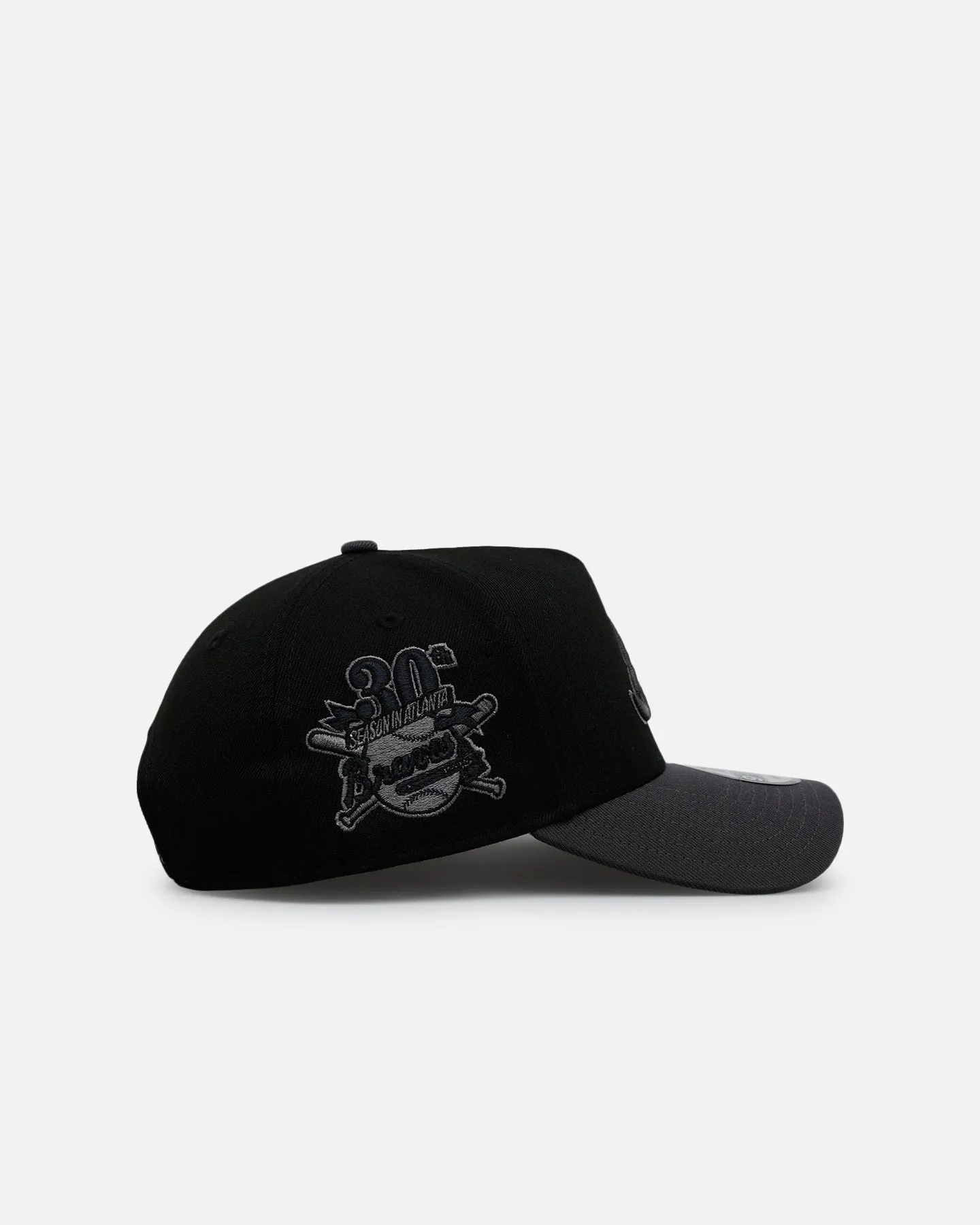 New Era Atlanta Braves 'Stealth' 9FORTY A-Frame Snapback Black/Charcoal sold by Culture Kings product image thumbnail 3