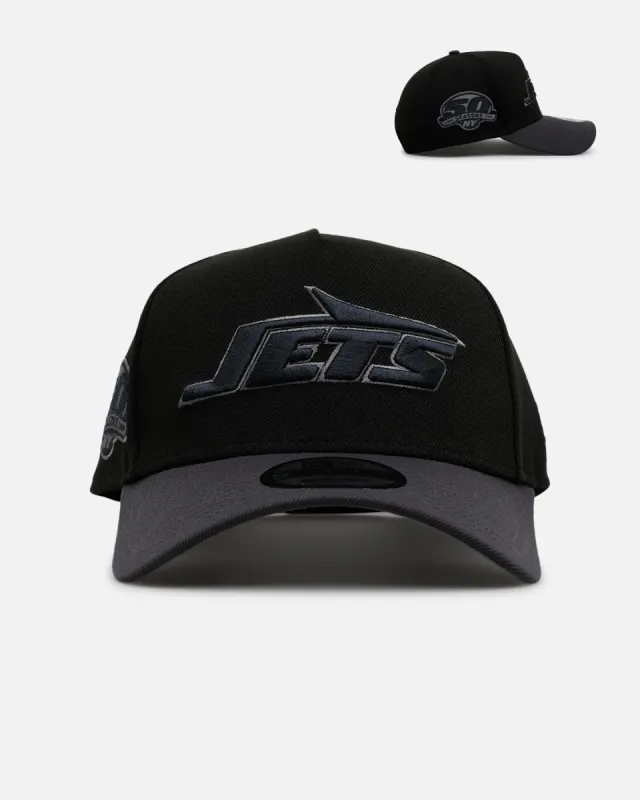 New Era New York Jets 'Stealth' 9FORTY A-Frame Snapback Black/Charcoal sold by Culture Kings
