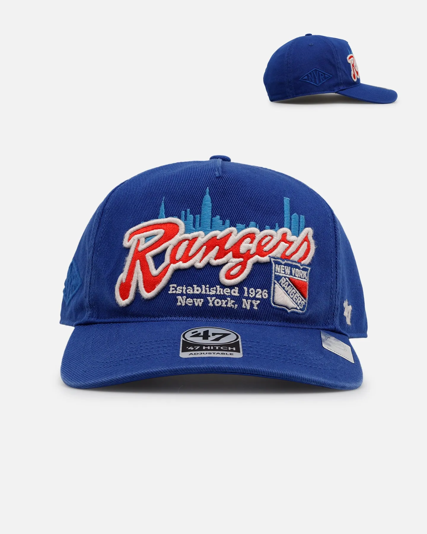 47 Brand New York Rangers 'NHL Trophy Case' Premium Hitch Snapback Blue sold by Culture Kings
