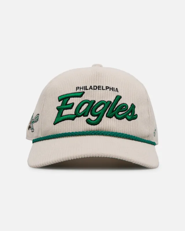 47 Brand Philadelphia Eagles 'Natural Script' Premium Hitch Corduroy Snapback Natural sold by Culture Kings