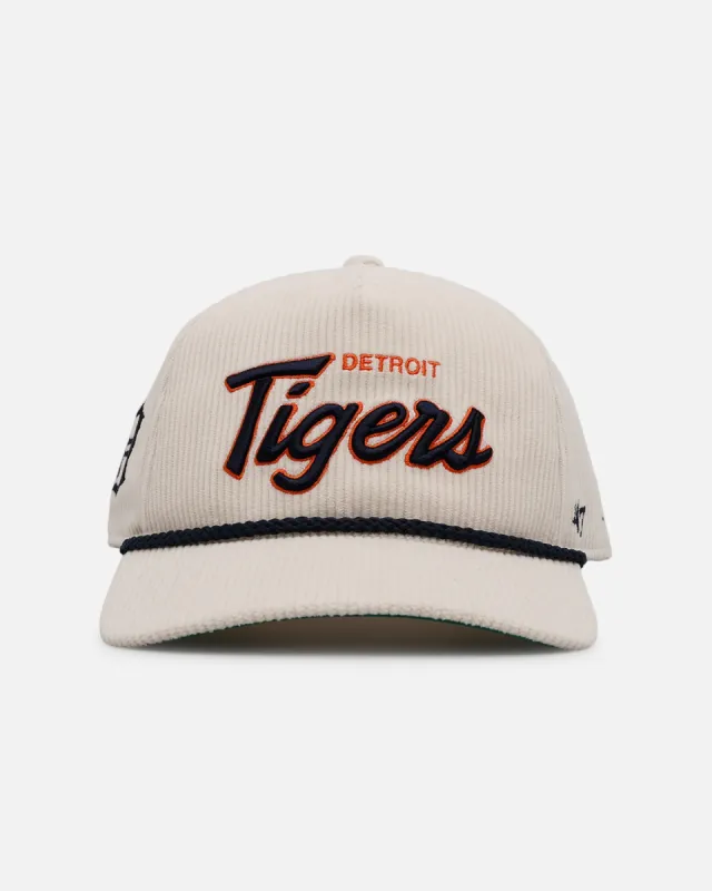47 Brand Detroit Tigers 'Natural Script' Premium Hitch Corduroy Snapback Natural sold by Culture Kings