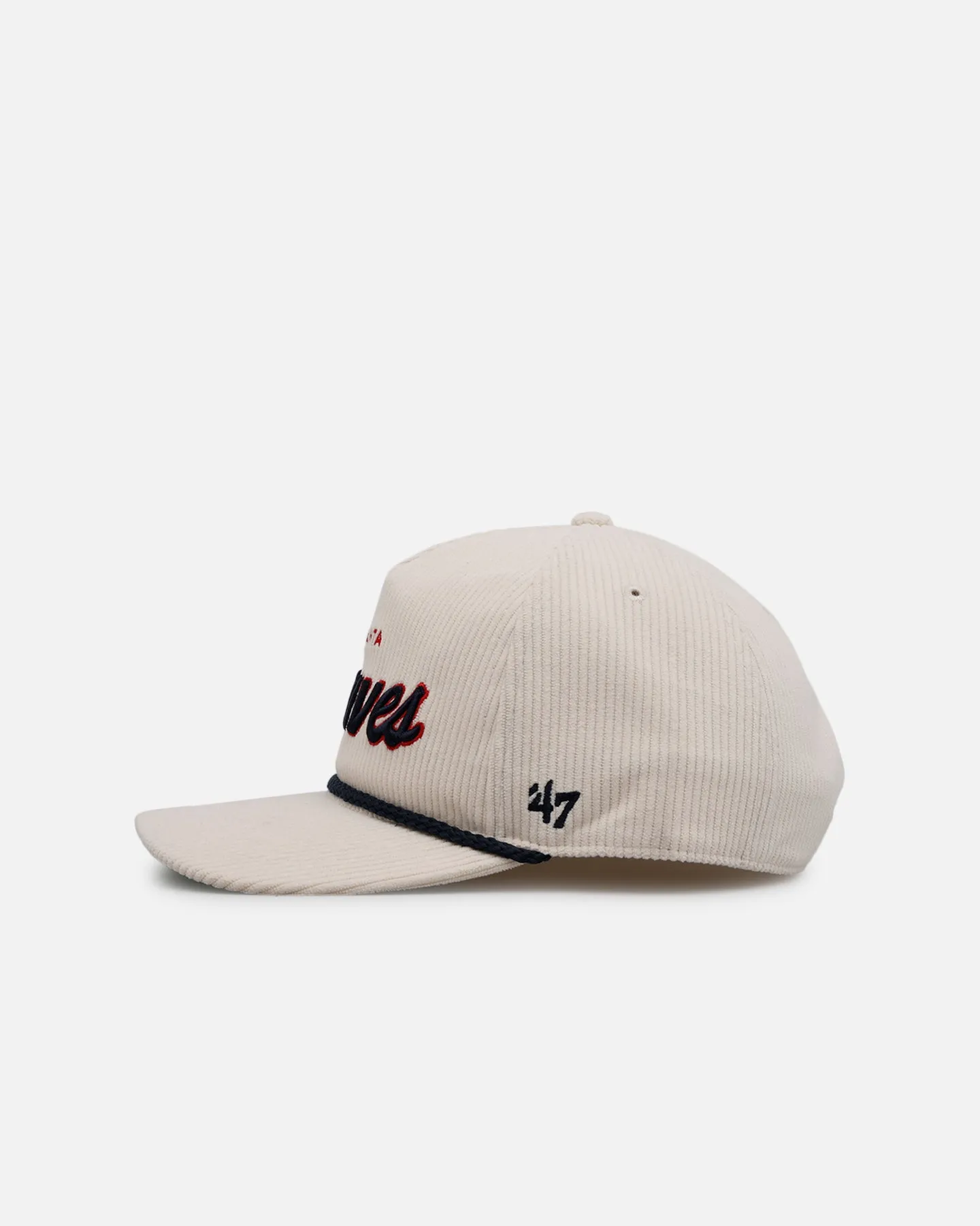 47 Brand Atlanta Braves 'Natural Script' Premium Hitch Corduroy Snapback Natural sold by Culture Kings product image thumbnail 5