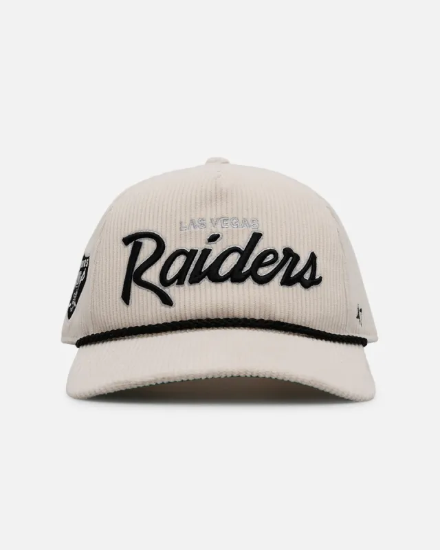 47 Brand Las Vegas Raiders 'Natural Script' Premium Hitch Corduroy Snapback Natural sold by Culture Kings