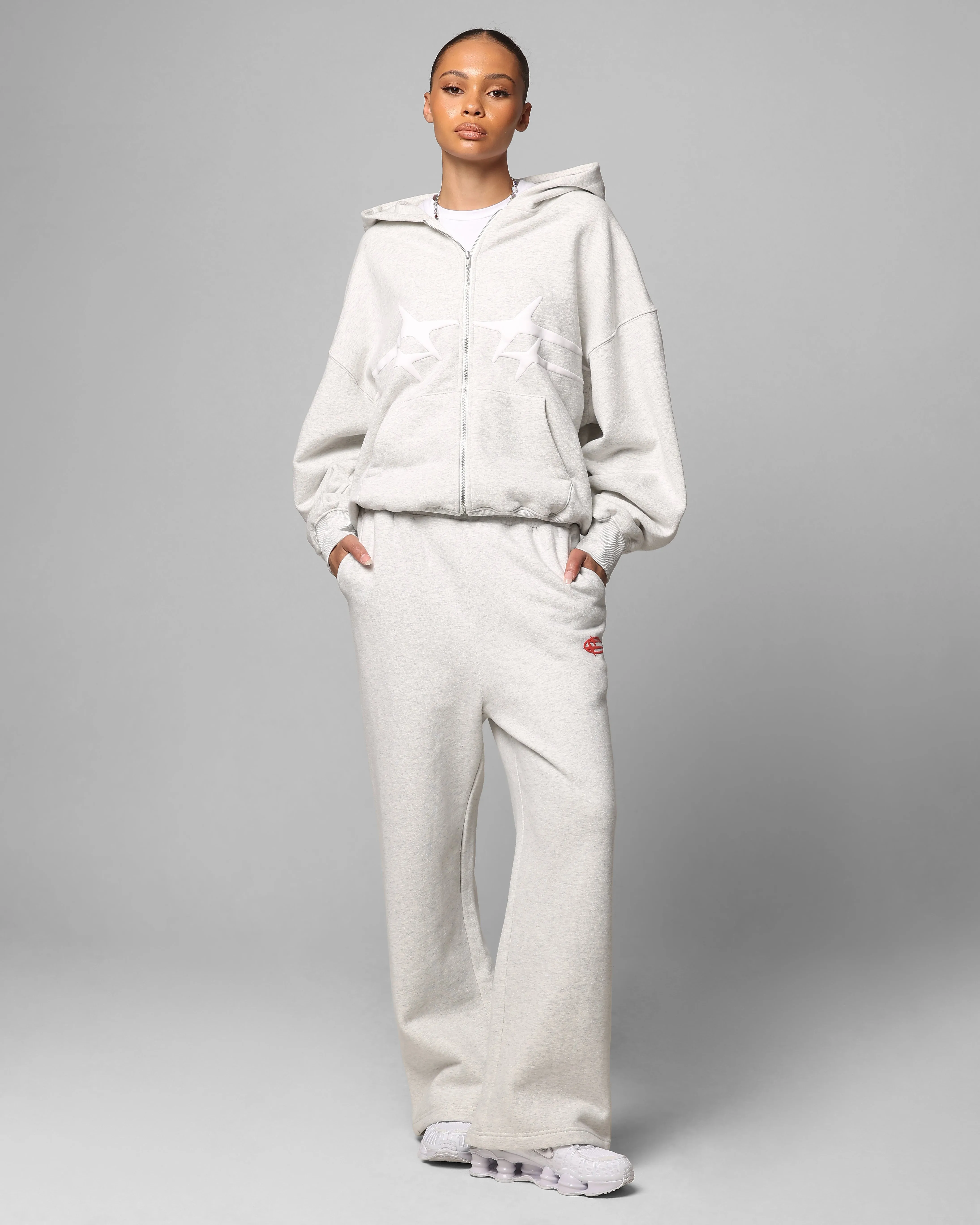 Loiter Celestial Full Zip Hoodie Light Grey Marl sold by Culture Kings product image thumbnail 3