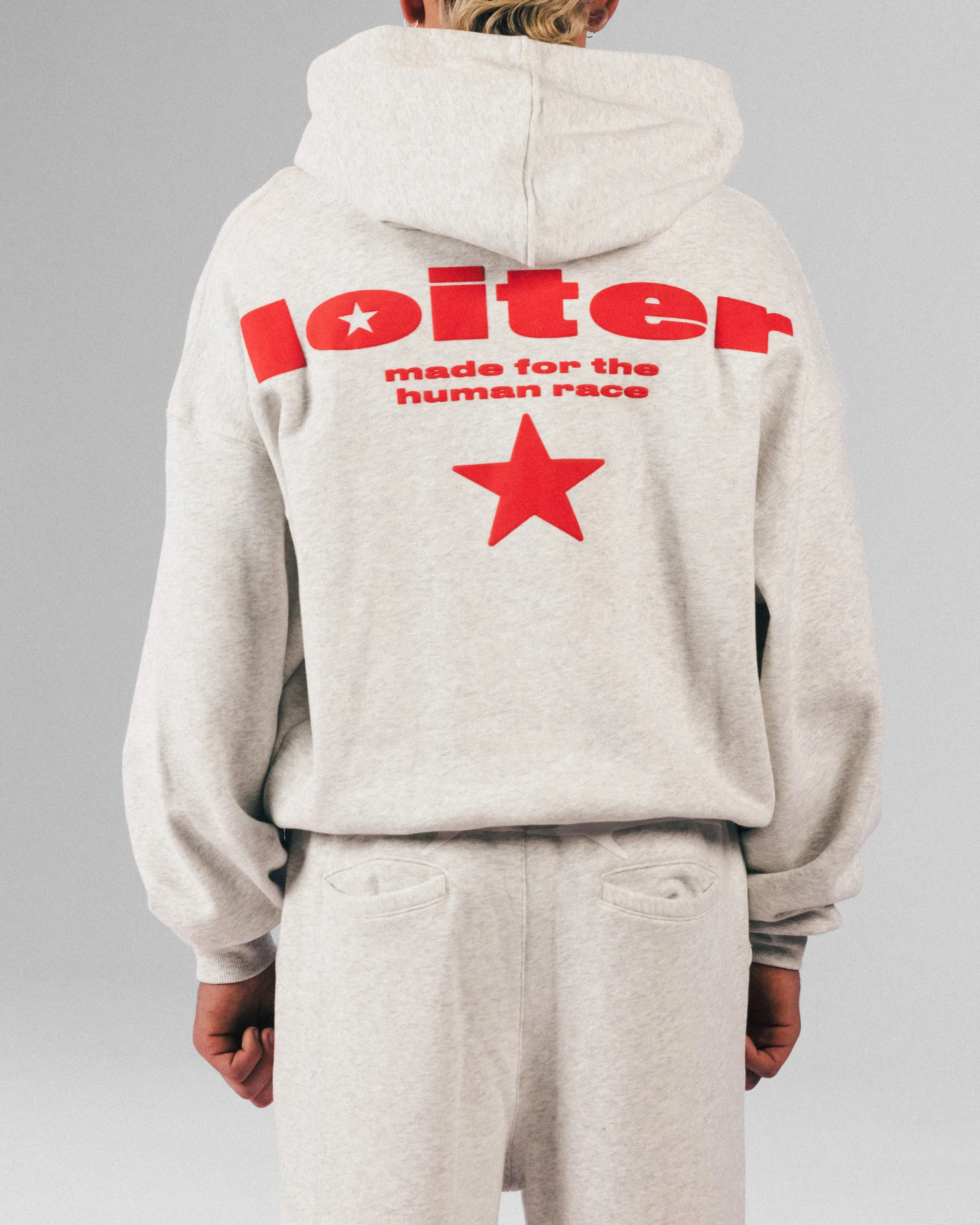 Loiter Celestial Full Zip Hoodie Light Grey Marl sold by Culture Kings product image thumbnail 2