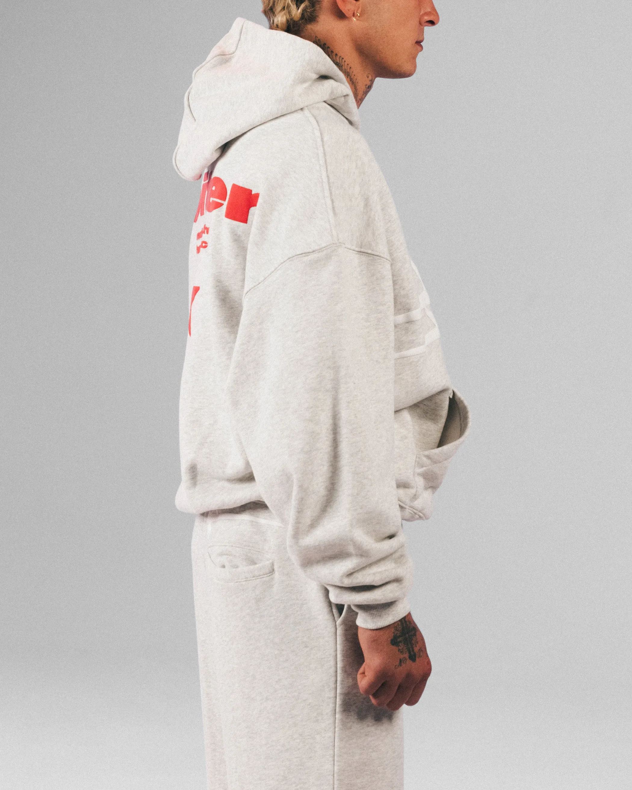 Loiter Celestial Full Zip Hoodie Light Grey Marl sold by Culture Kings product image thumbnail 5